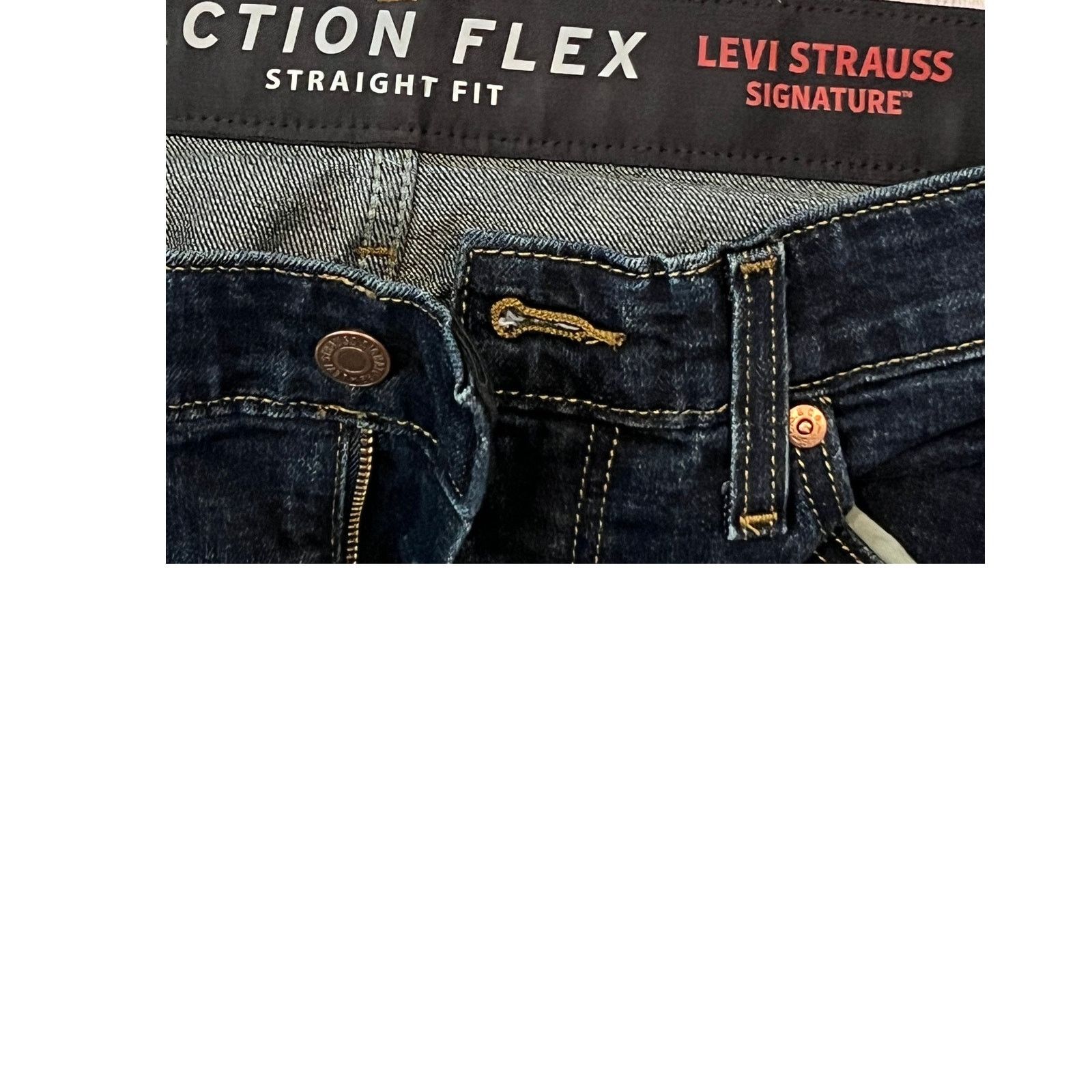 Levi's Levi Action Flex Signature Straight Fit Jeans 34x30 Size US 36 / EU 52 - 4 Thumbnail