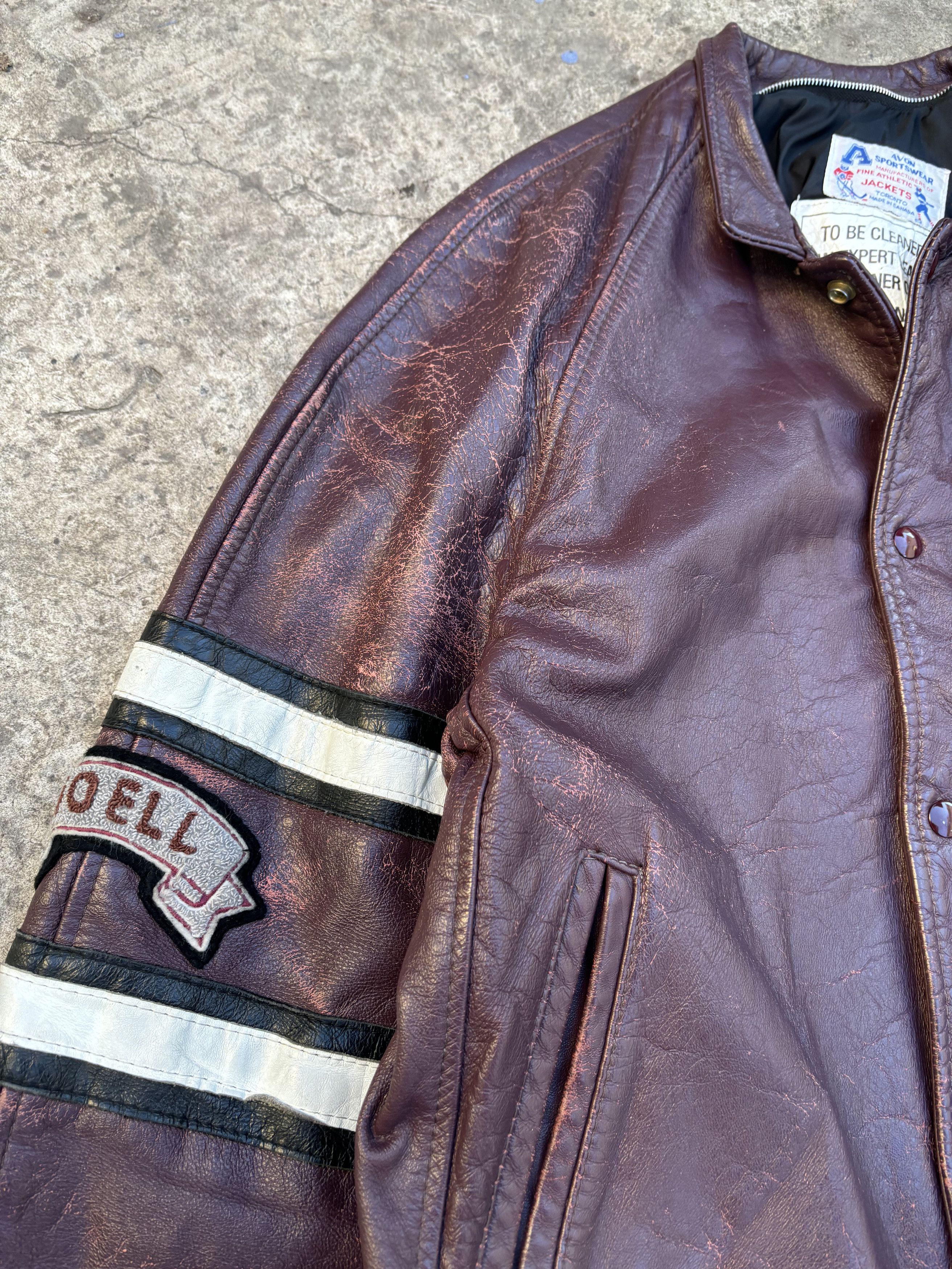 Other Vintage 70s Avon Sportswear Trinity Hockey Leather Jacket Size US L / EU 52-54 / 3 - 8 Thumbnail