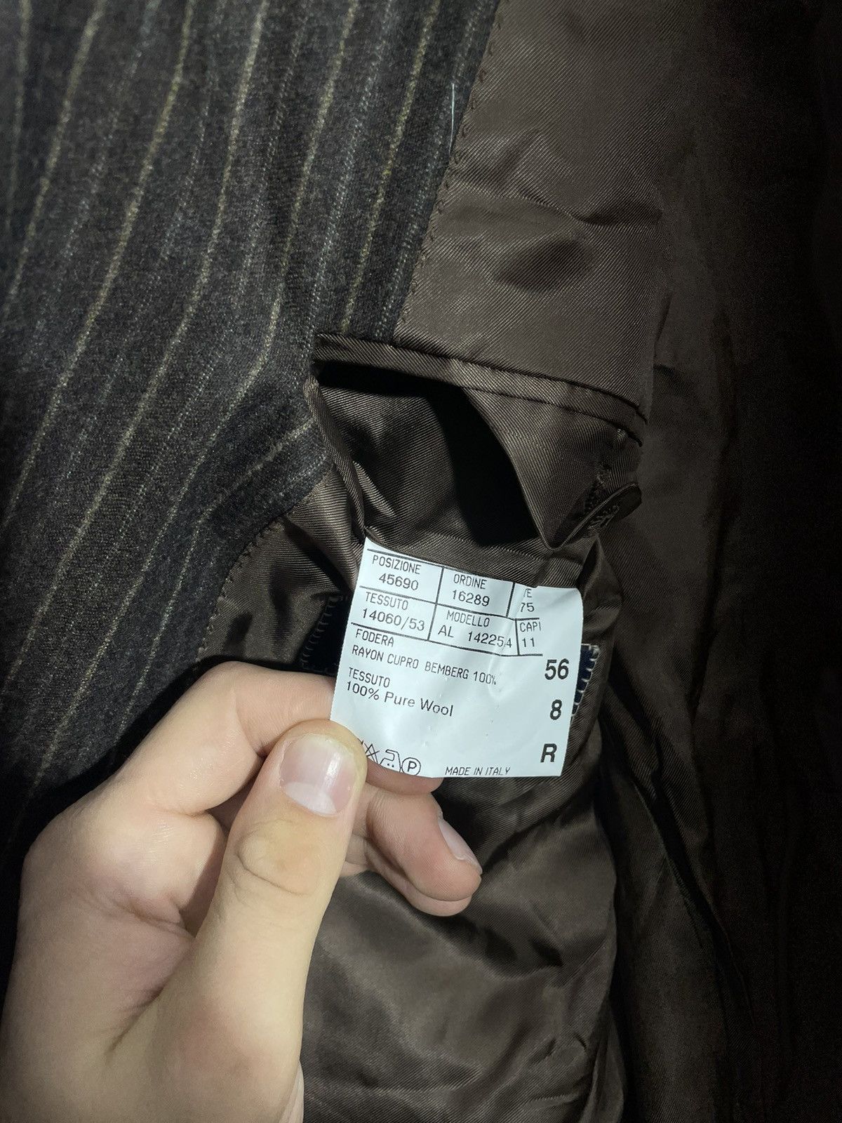 Canali Canali brown striped wool blazer size 56R Size 54R - 14 Thumbnail