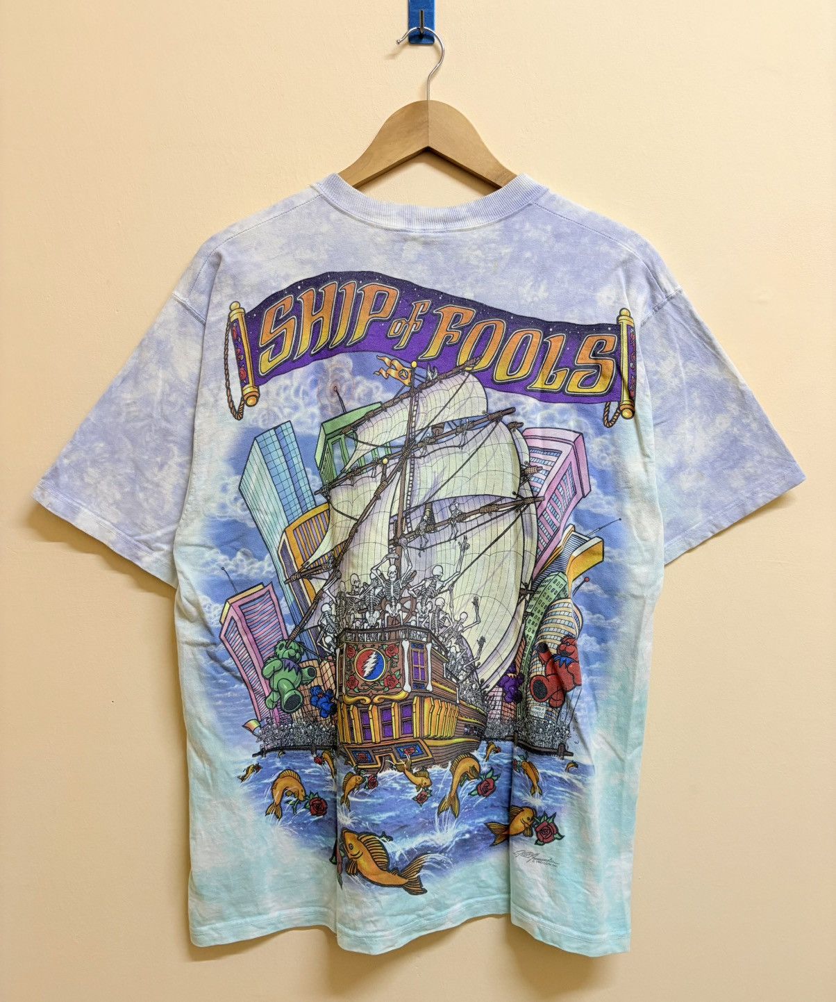 Grateful Dead × Liquid Blue Vintage 90s Grateful Dead Band Ship Of Fools Liquid Blue 93 Size US L / EU 52-54 / 3 - 2 Thumbnail