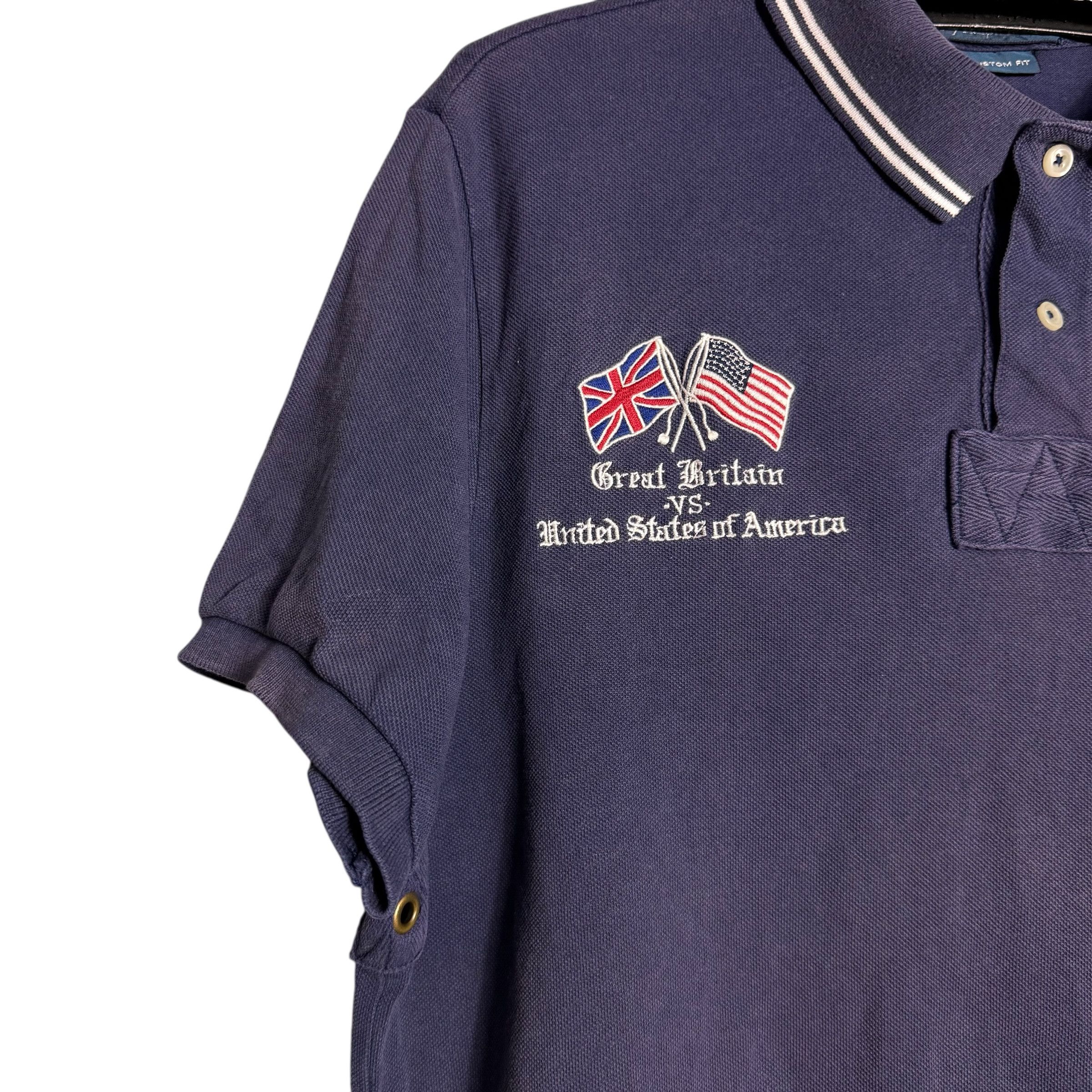 Polo Ralph Lauren 🔥RARE🔥 Polo Ralph Lauren 'Great Britain vs USA' Polo Shirt Size US XL / EU 56 / 4 - 4 Thumbnail