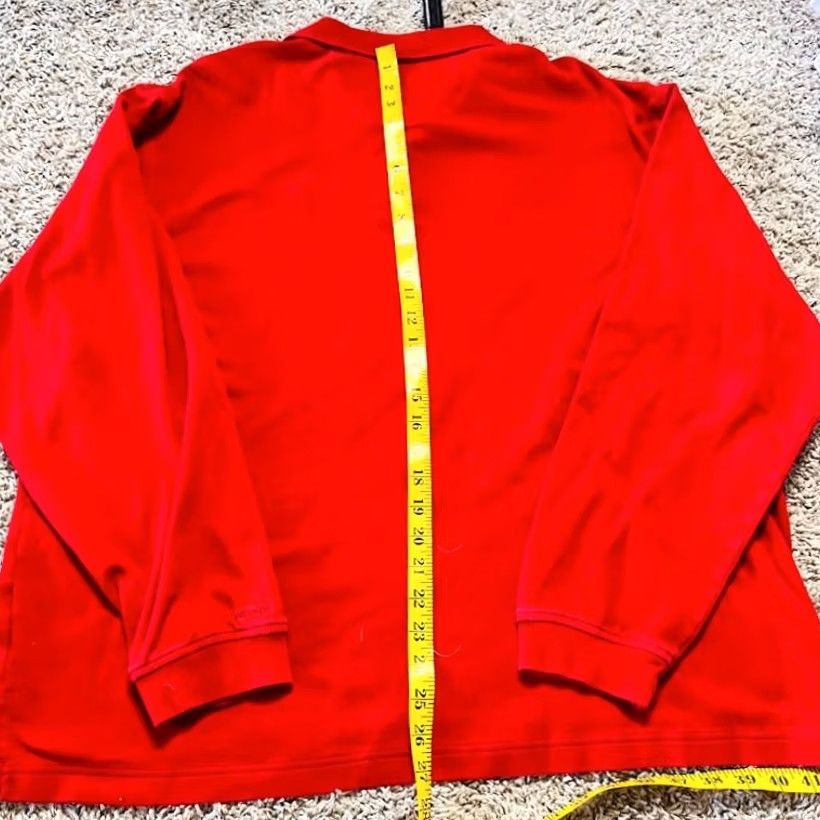 Izod IZOD Men's Polo Shirt Longsleeve XL Red Size US XL / EU 56 / 4 - 3 Thumbnail