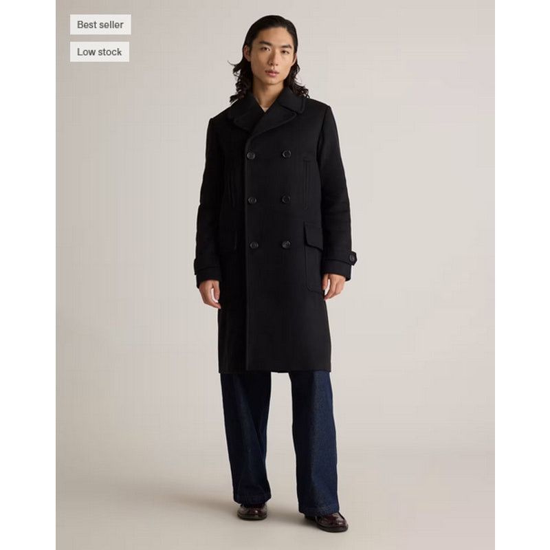 Quince Quince Italian Wool Double-Breasted Officer Topcoat M NWT Size US M / EU 48-50 / 2 - 3 Thumbnail