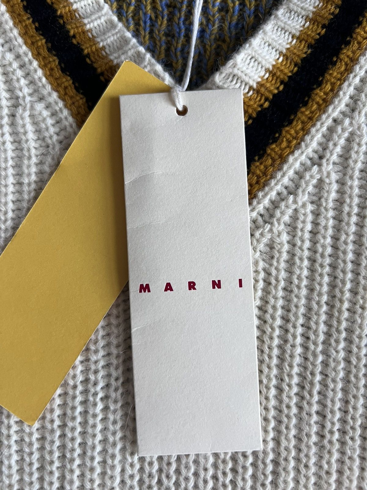 Marni $1.5K Alpaca-blend two-sided “College” sweater/jumper, IT52 Size US L / EU 52-54 / 3 - 19 Thumbnail