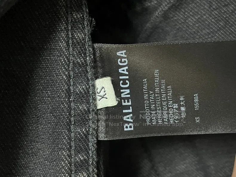 Balenciaga Balenciaga Black Denim Logo Jacket. Size US XS / EU 42 / 0 - 6 Thumbnail