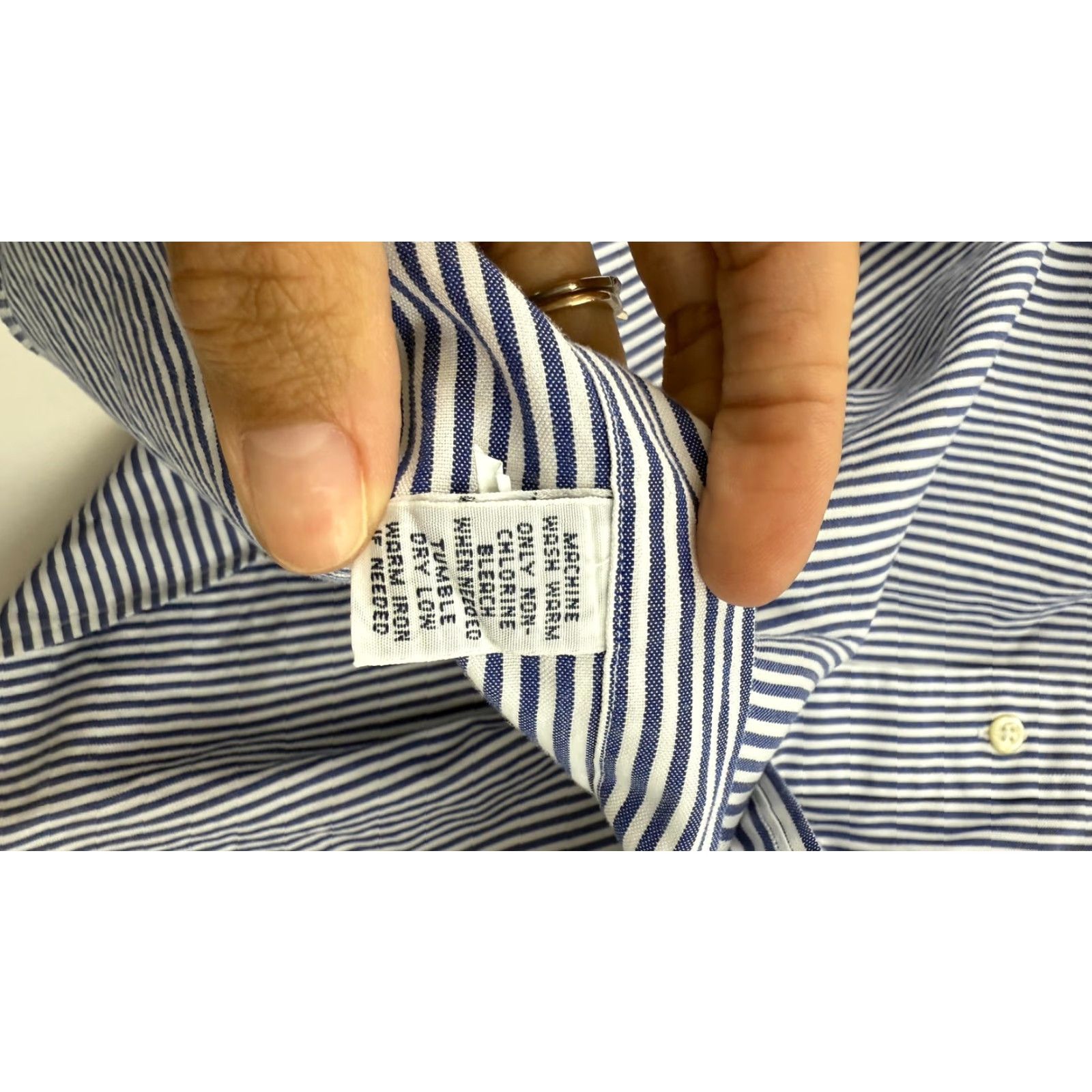 Ralph Lauren Polo Ralph Lauren Shirt Mens XL 16.5 Classic Fit Striped Long Sleeve Button Down Blue Embroidered Polo Pony Button-Up Size US XL / EU 56 / 4 - 6 Thumbnail