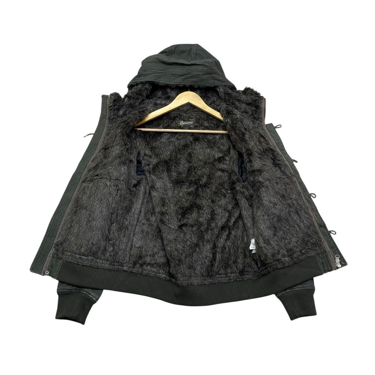 Beams Plus 💥Avant Garde Beams Hooded Warm Faux Fur Blanket Jacket Size US M / EU 48-50 / 2 - 3 Thumbnail