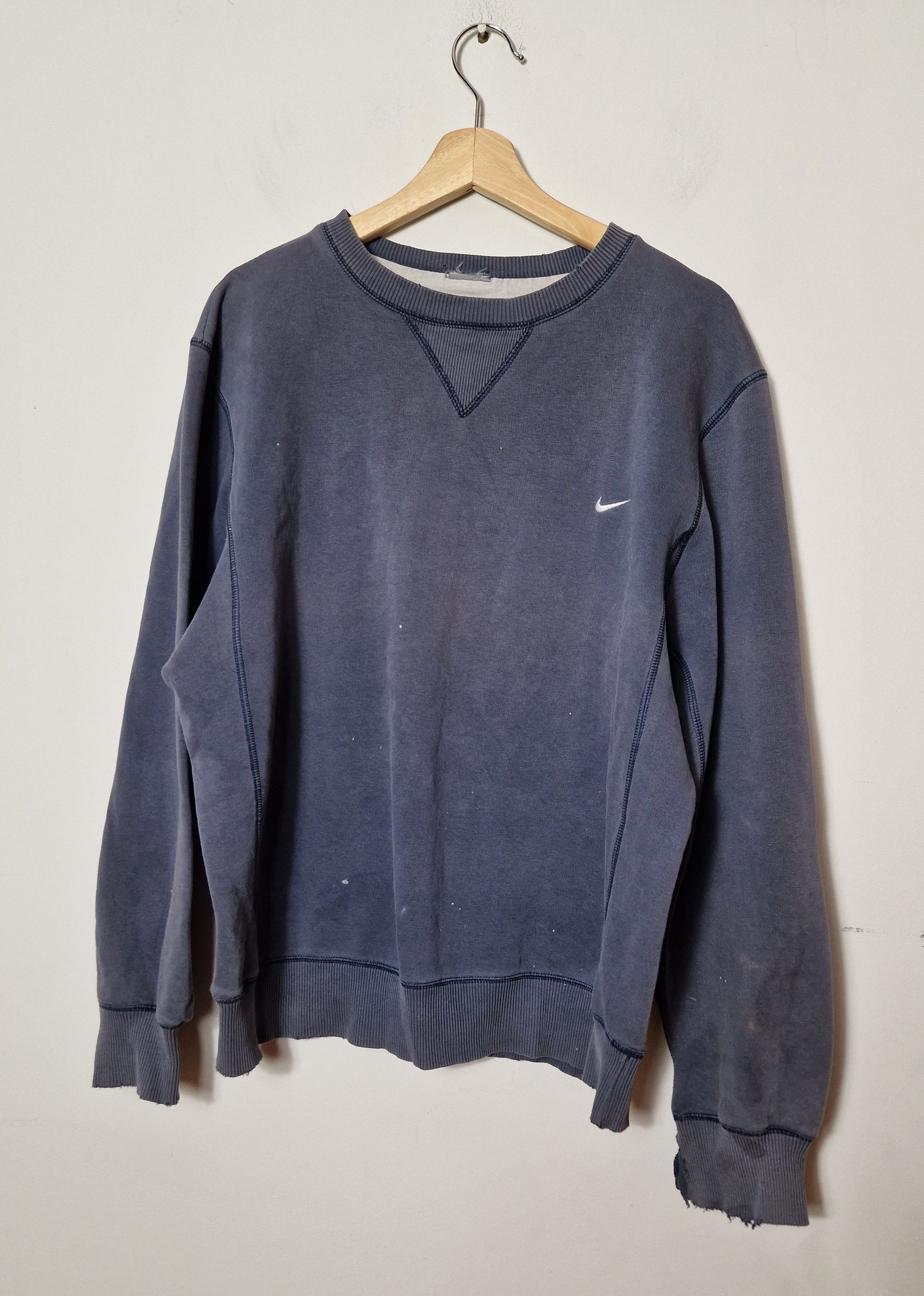 Nike × Vintage Nike vintage trashed distressed sweatshirt Size US XL / EU 56 / 4 - 1 Thumbnail