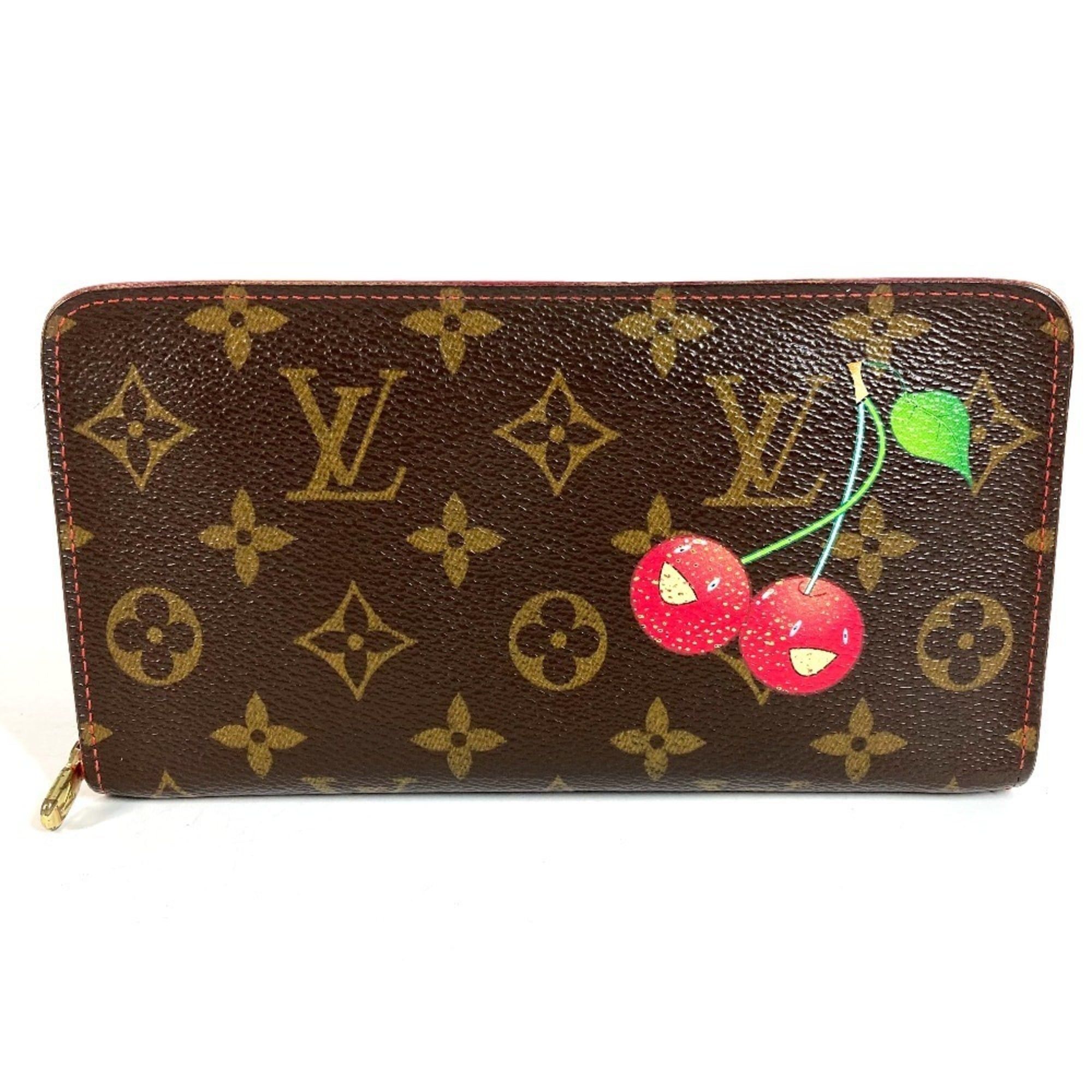 Louis Vuitton LOUIS VUITTON M95006 Monogram Cherry Porte Monnaie Zip Long Wallet (Round Zipper) - Women's, Brown Size ONE SIZE - 1 Thumbnail