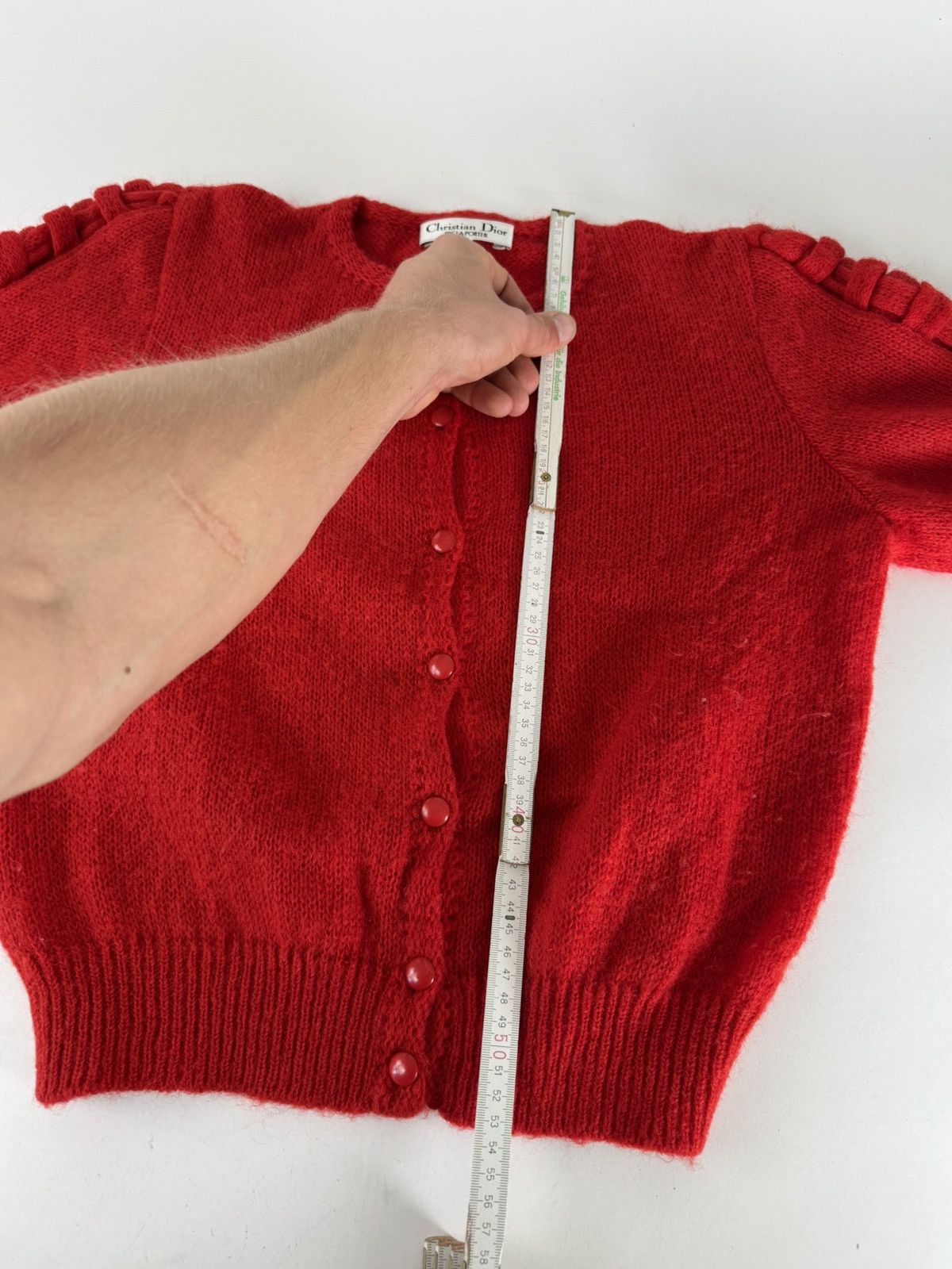 Dior Vintage Dior Wool Sweater Red Size M / US 6-8 / IT 42-44 - 7 Thumbnail