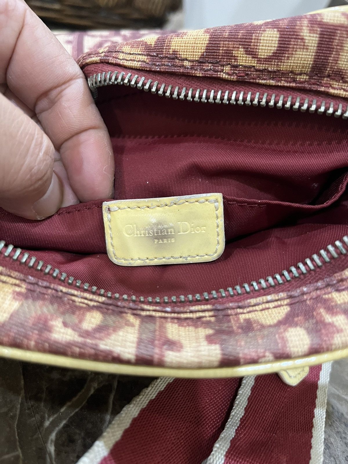 Christian Dior Monsieur CHRISTIAN DIOR Red Trotter Canvas Crossbody Amazon Bag Size ONE SIZE - 11 Thumbnail