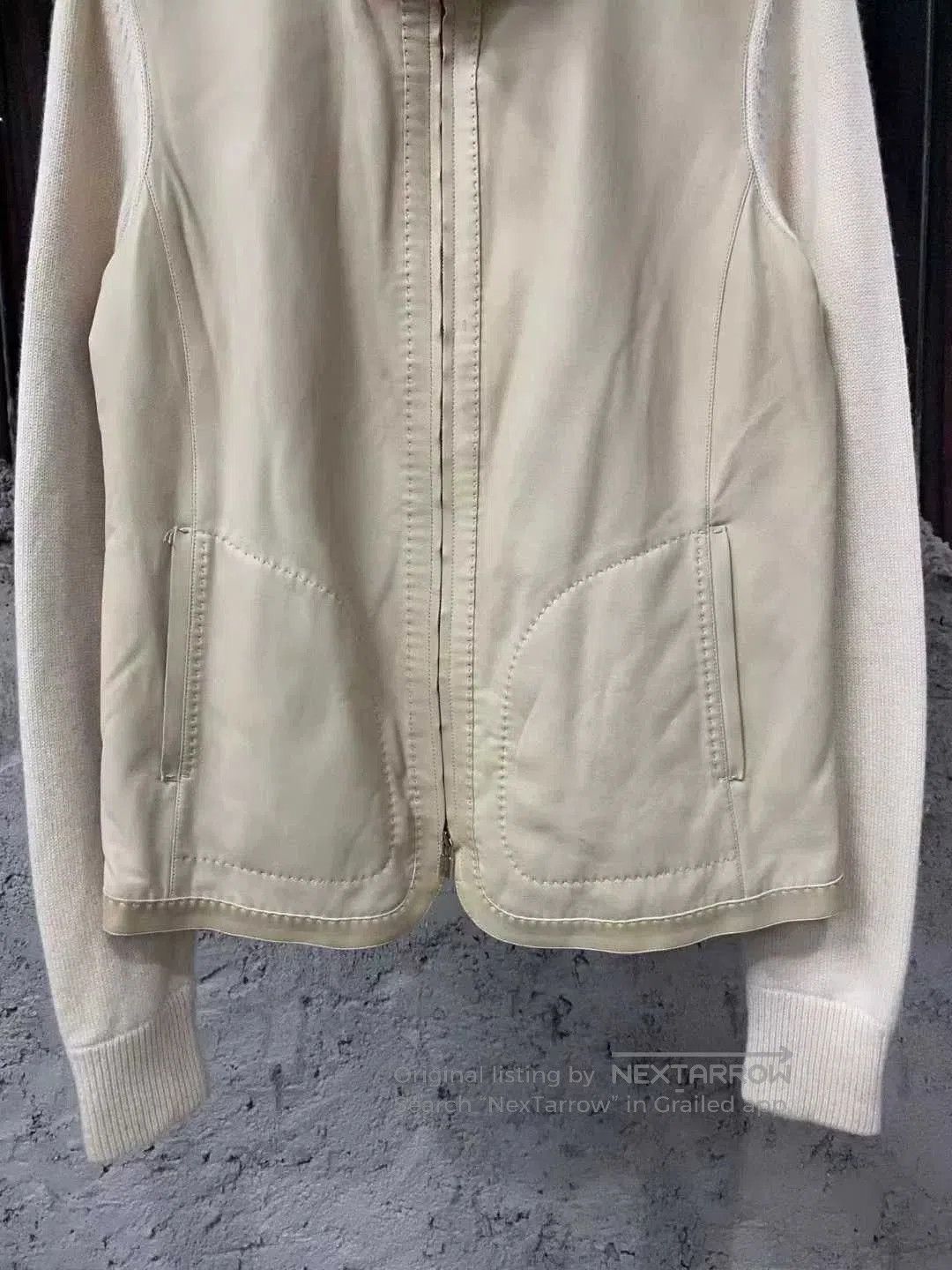 Loro Piana Loro Piana Beige Cashmere Zipper Jacket. Size M / US 6-8 / IT 42-44 - 3 Thumbnail