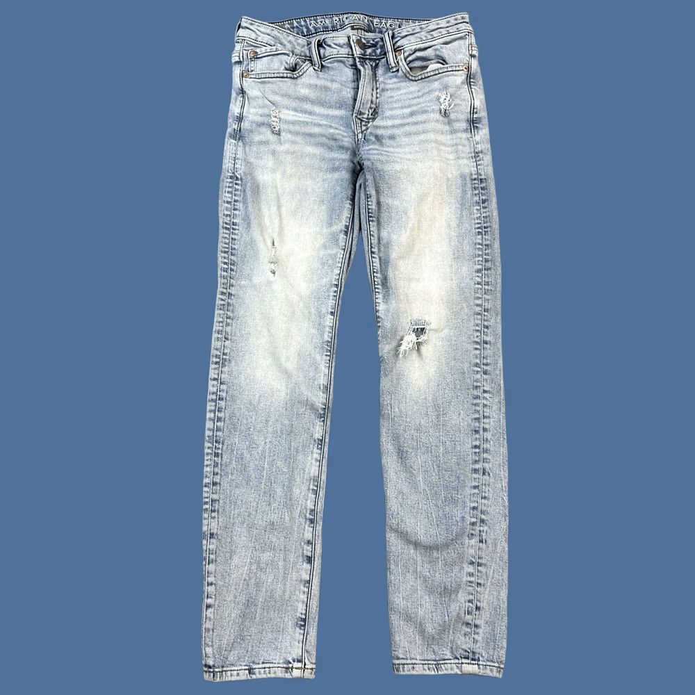 American Eagle Outfitters American Eagle Jeans Mens 29x30 29x29 Distressed Skinny AirFlex Stretch Casual Shirt Size US 29 - 1 Thumbnail