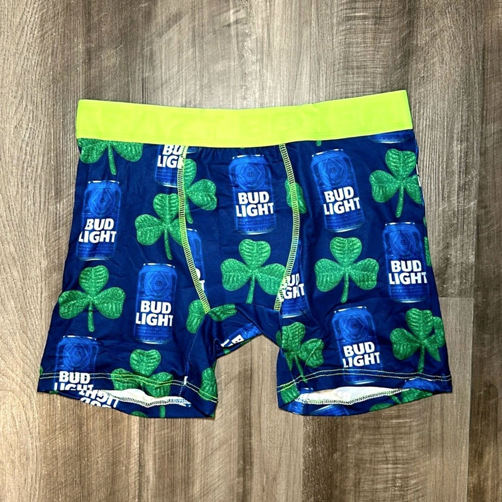 Vintage VINTAGE? Bud Light Shamrock Boxer Brief - Small Männer? Size 36R - 2 Thumbnail