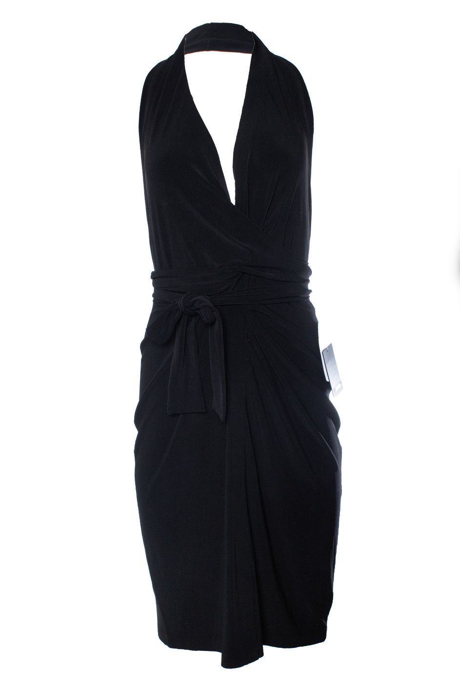 Norma Kamali Norma Kamali, Black halter wrap dress Size L / US 10 / IT 46 - 1 Thumbnail