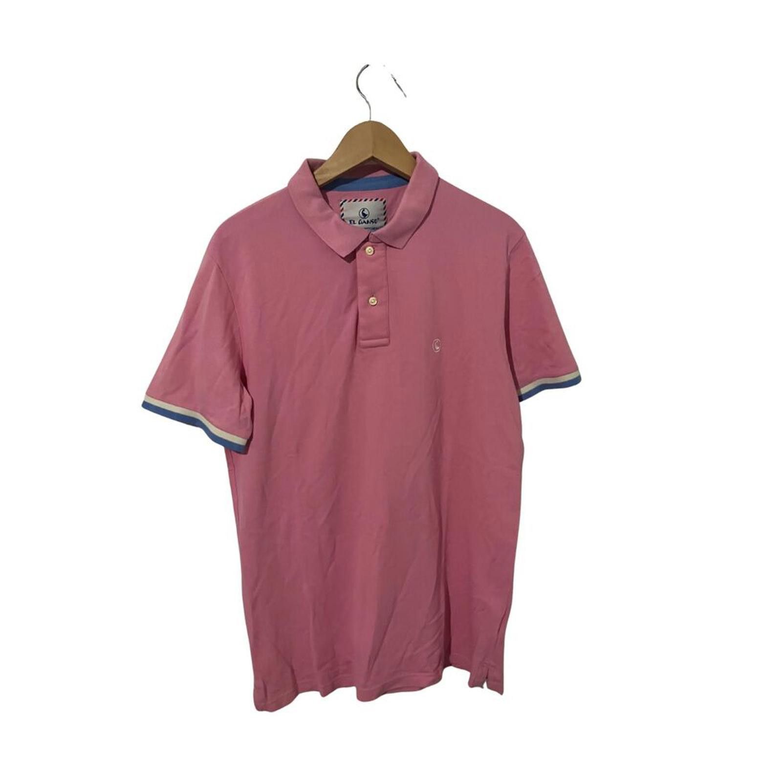 Other El Ganso Men’s Polo Shirt Pink Blue Trim 100% Cotton Size L Size US L / EU 52-54 / 3 - 2 Thumbnail