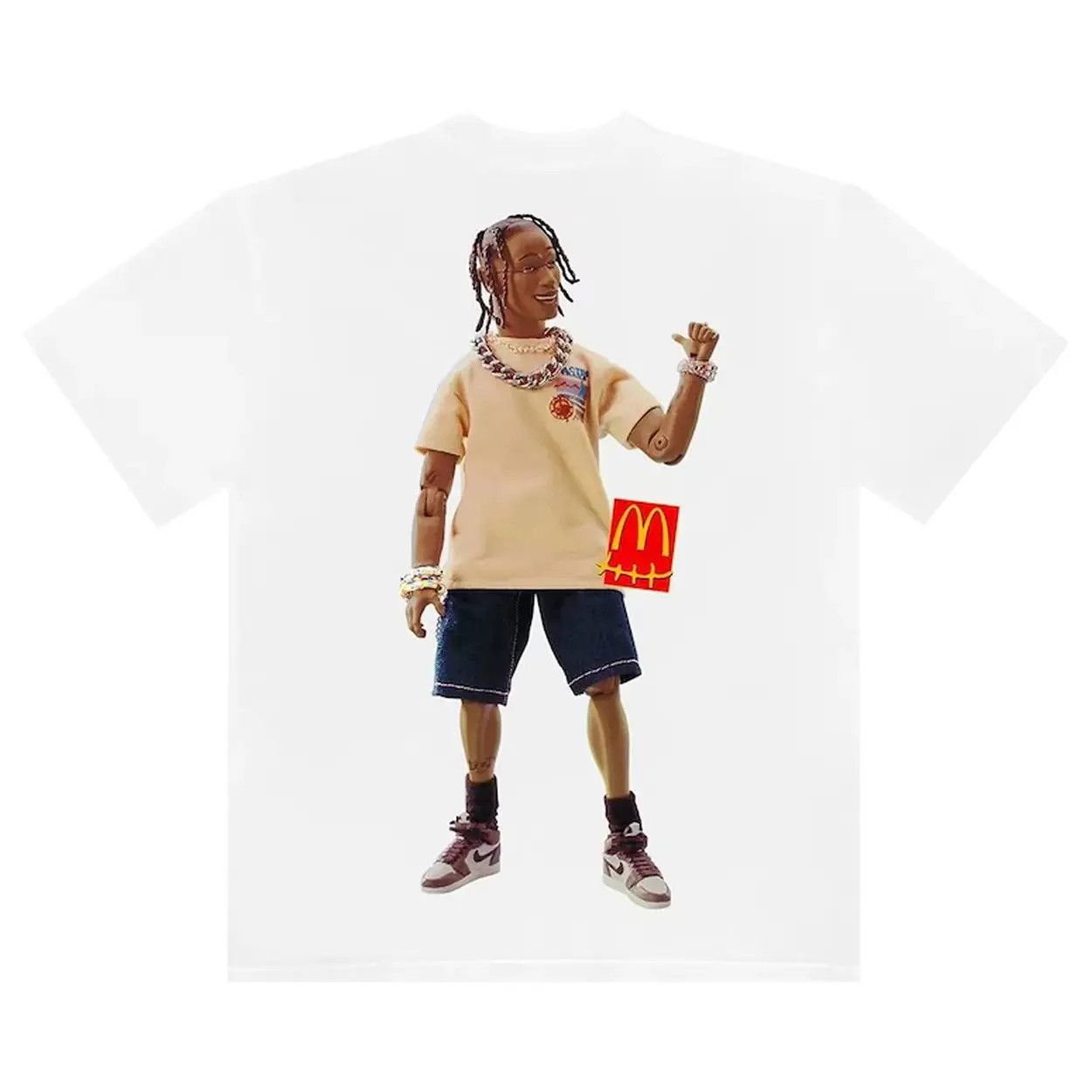 Travis Scott Travis Scott x McDonald's Action Figure T-Shirt 'White' Size US XXL / EU 58 / 5 - 4 Thumbnail