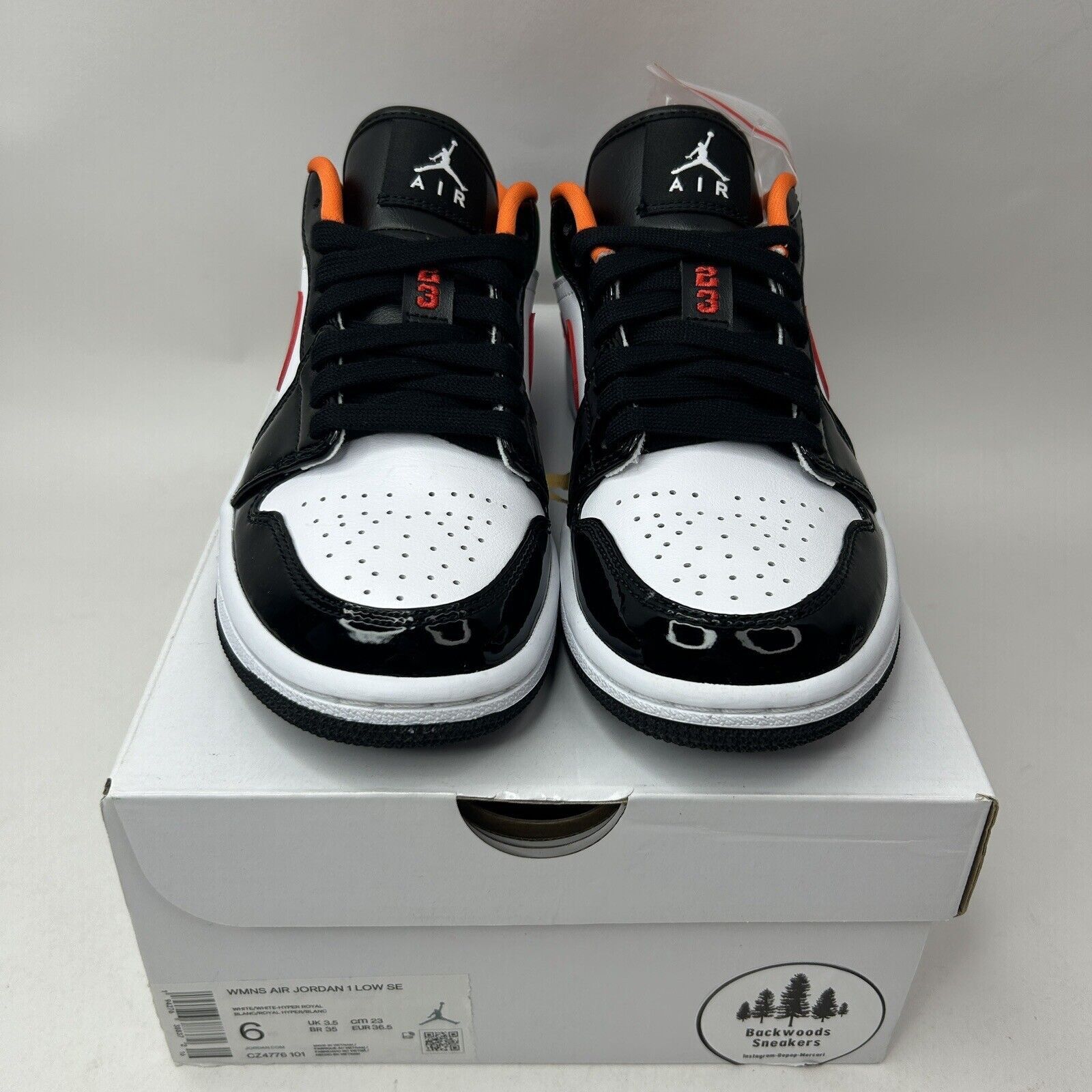 Nike Nike Air Jordan 1 Low SE “Black Toe Multi-Color” 2023 Size US 6 / IT 36 - 2 Thumbnail