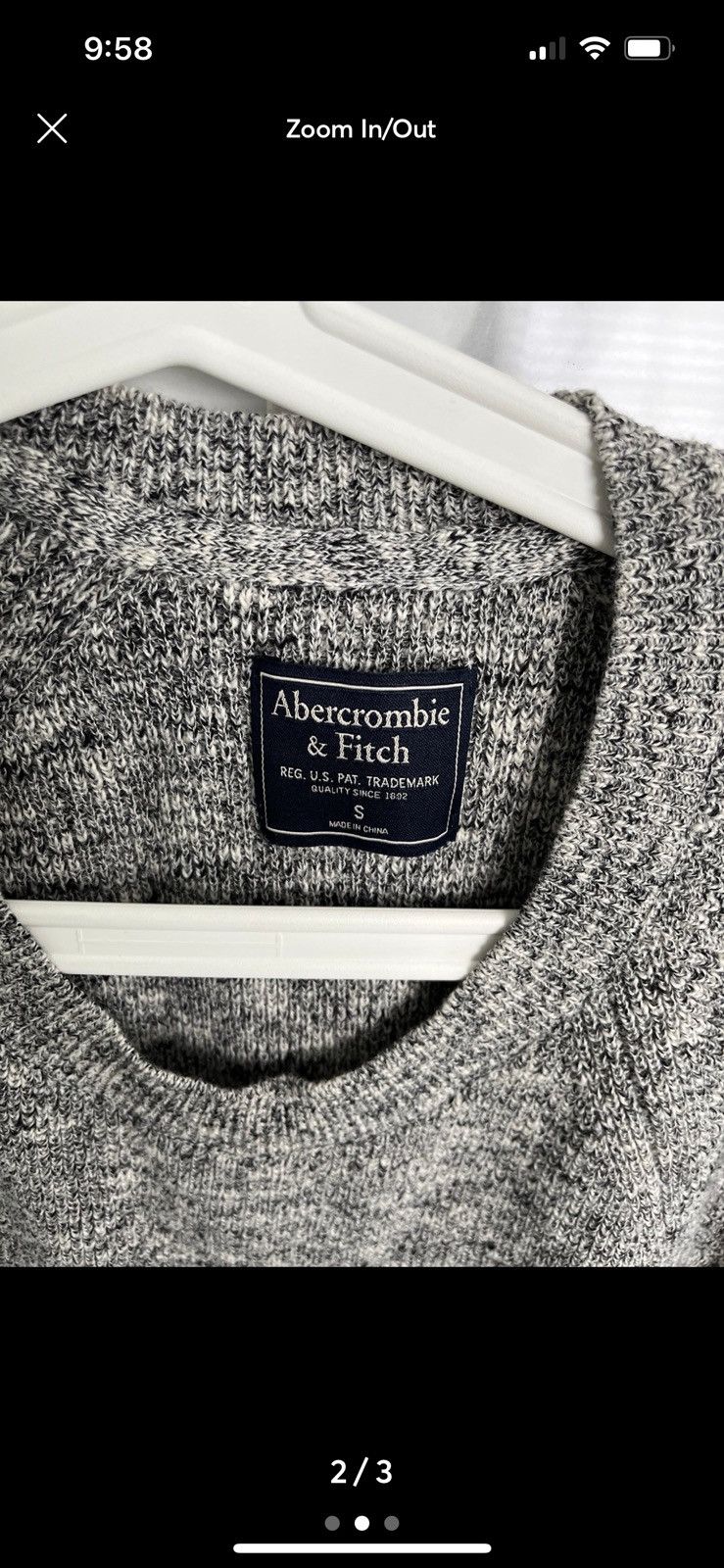Abercrombie & Fitch Abercrombie and Fitch small grey blend sweater Size US S / EU 44-46 / 1 - 2 Thumbnail