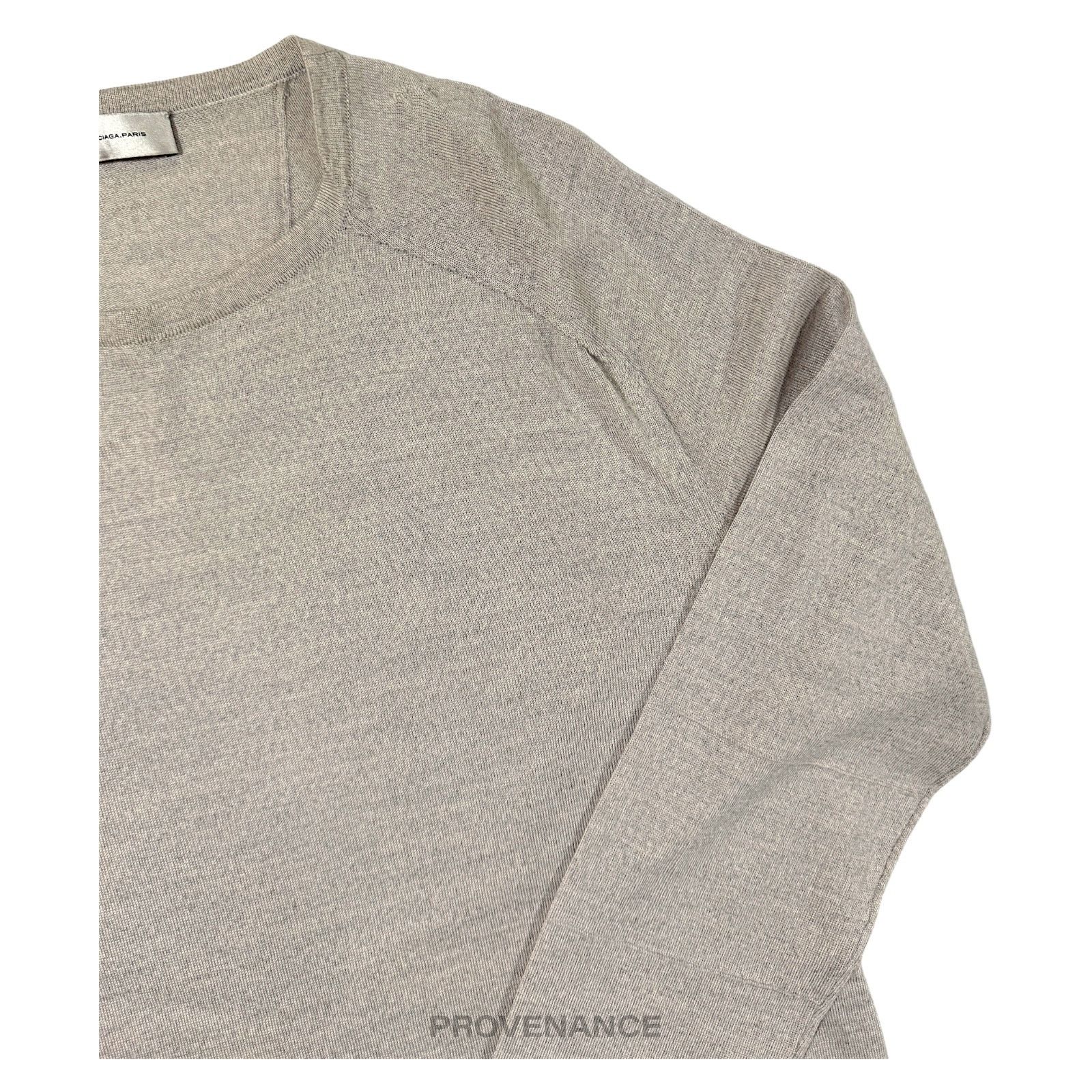 Balenciaga 🔴 Balenciaga Raglan Wool Sweater - Oatmeal S Size US S / EU 44-46 / 1 - 5 Thumbnail
