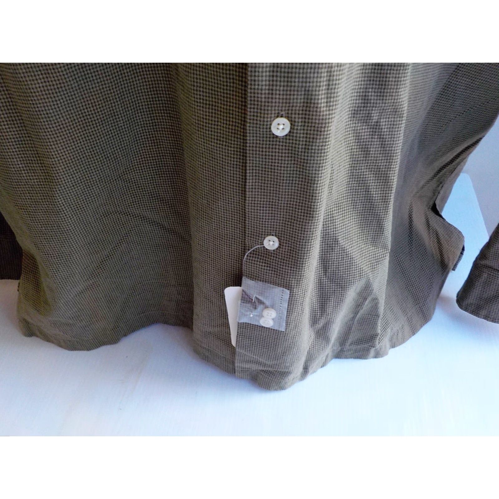 Polo Ralph Lauren VINTAGE Polo Ralph Lauren Hulton LS Shirt Men L Checkered 100% Cotton Beige/Black NWT Size US L / EU 52-54 / 3 - 3 Thumbnail