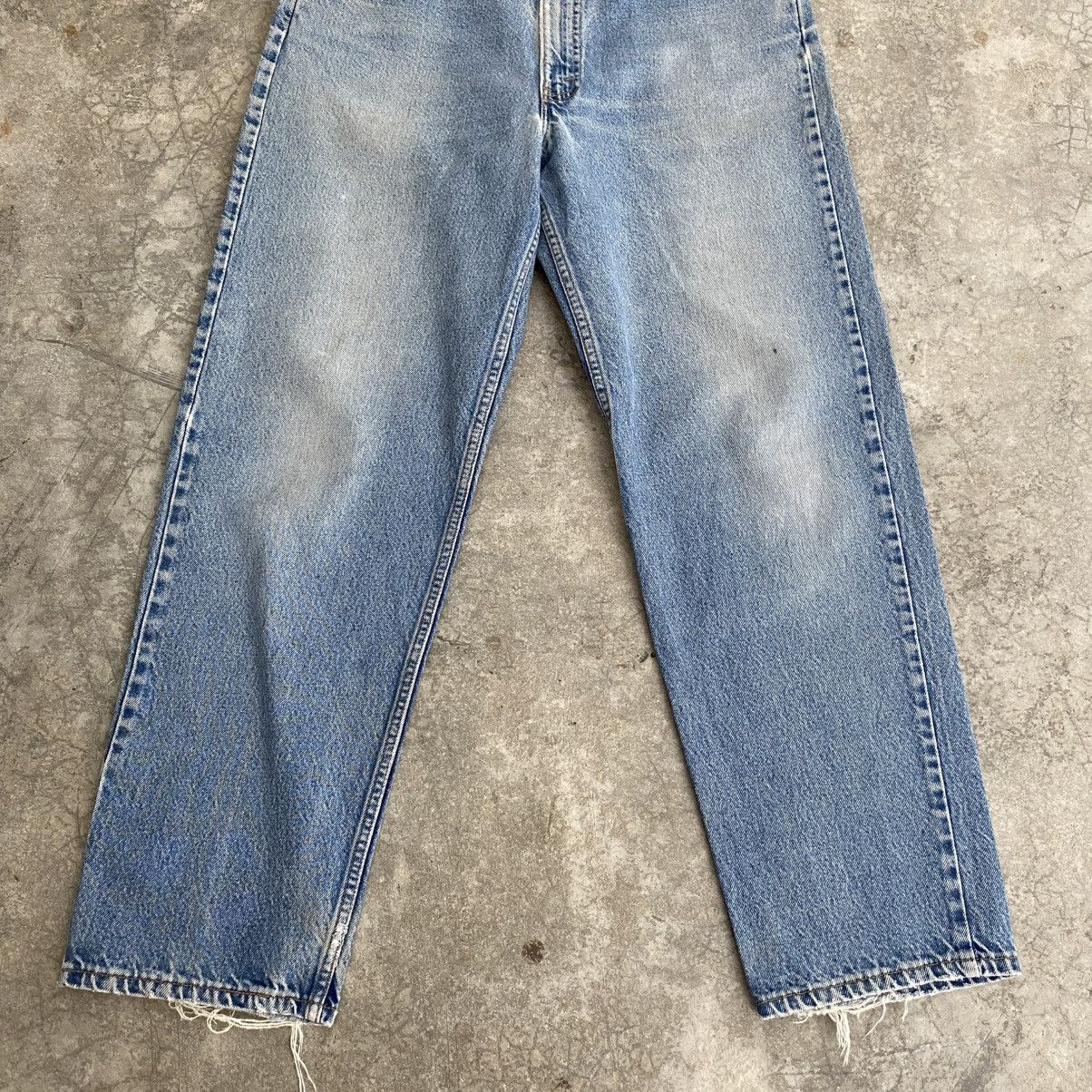 Levi's VTG 1996 Levis 550 Orange Tab Relaxed Fit Faded Blue Jeans Size US 35 - 6 Thumbnail