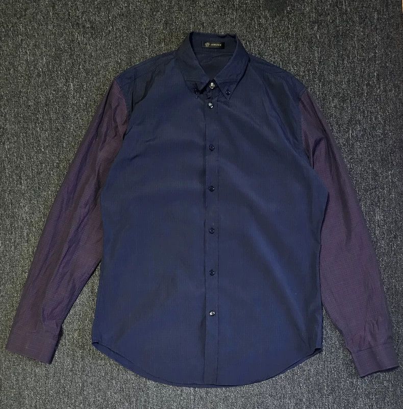 Versace Two-Tone Long Sleeve Shirt-yf