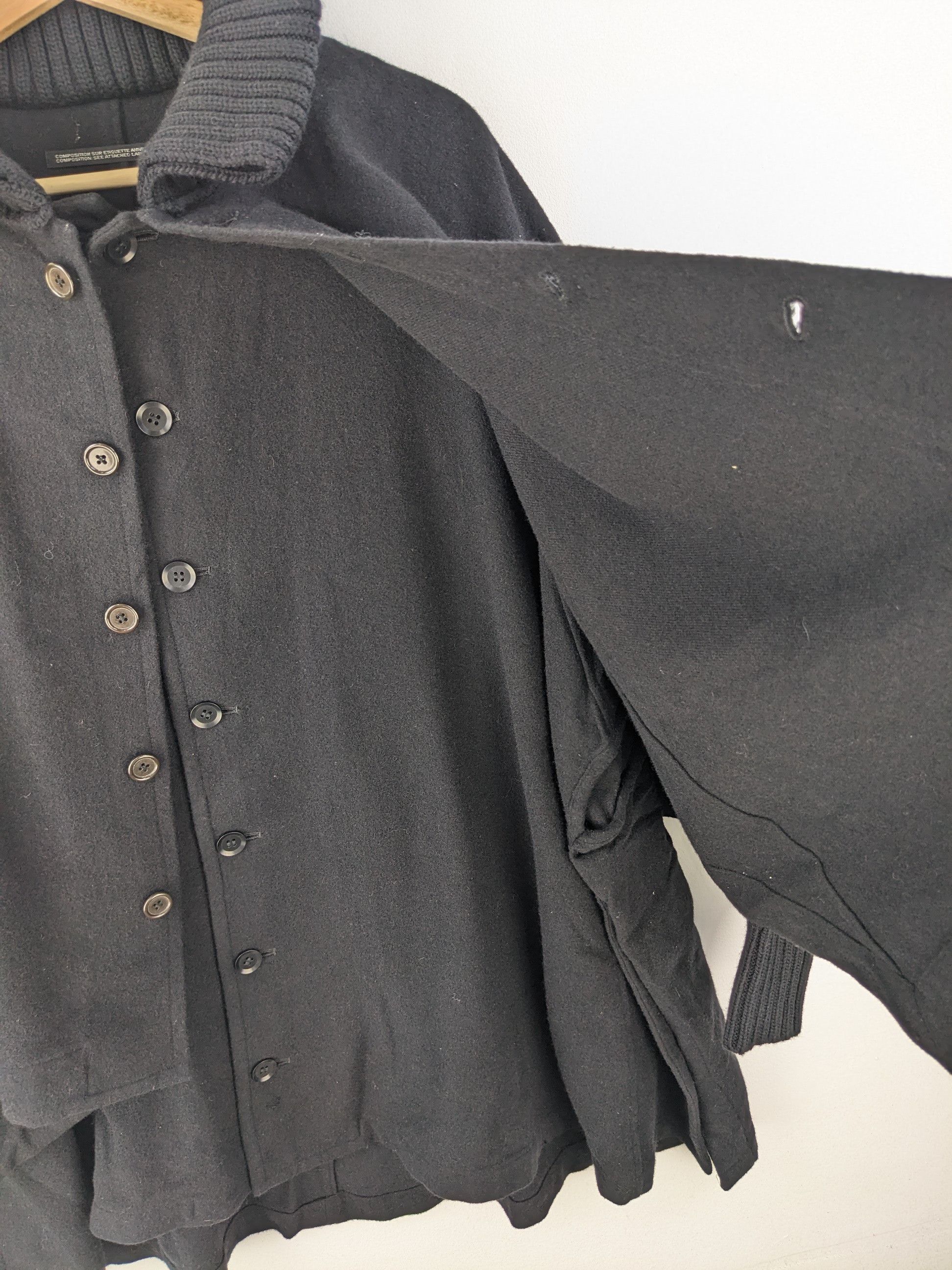 Japanese Brand × Y's × Yohji Yamamoto Vintage Yohji Yamamoto Noir Double Layer Wool Coat Size US M / EU 48-50 / 2 - 10 Thumbnail