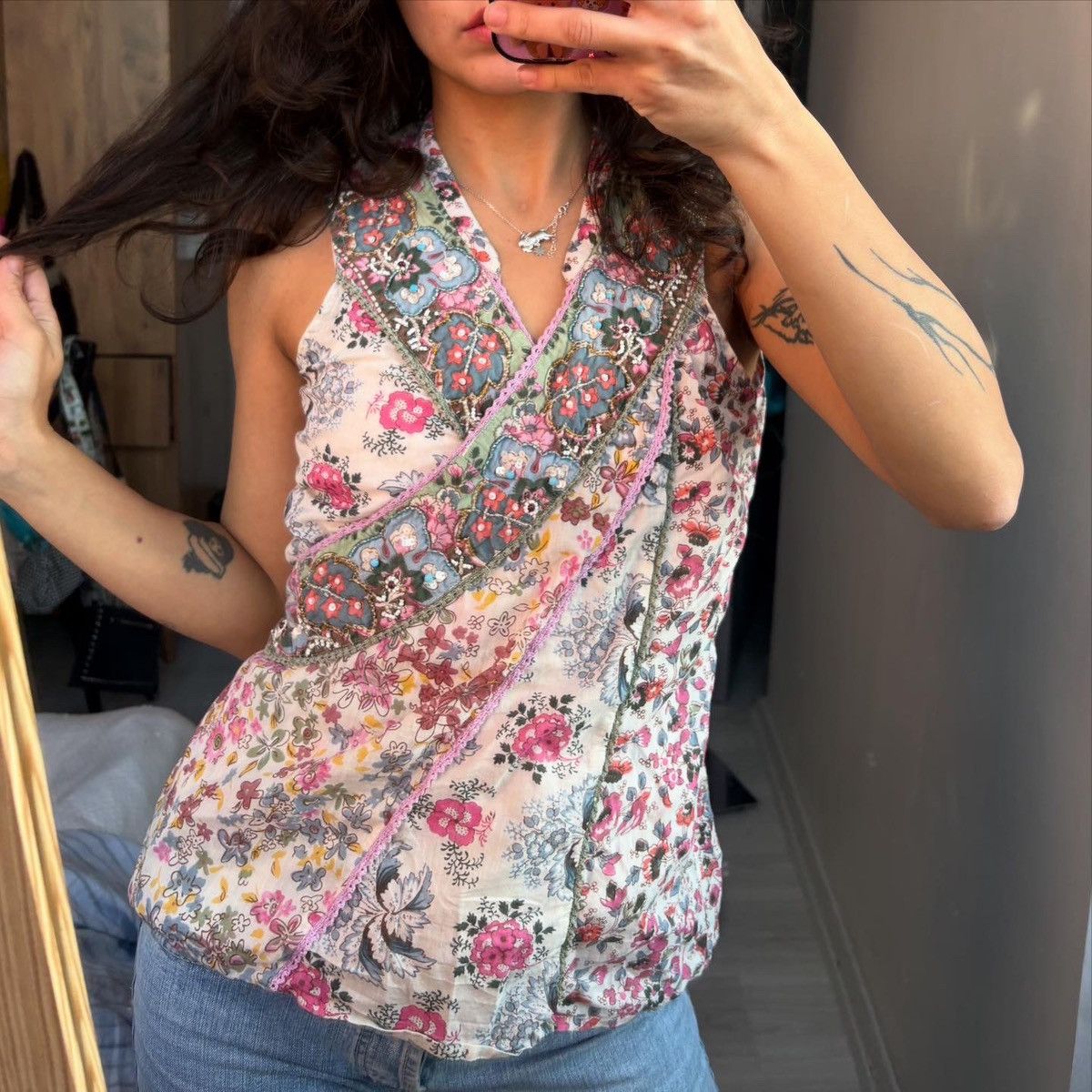 Vintage y2k Derhy blouse Size L / US 10 / IT 46 - 1 Thumbnail