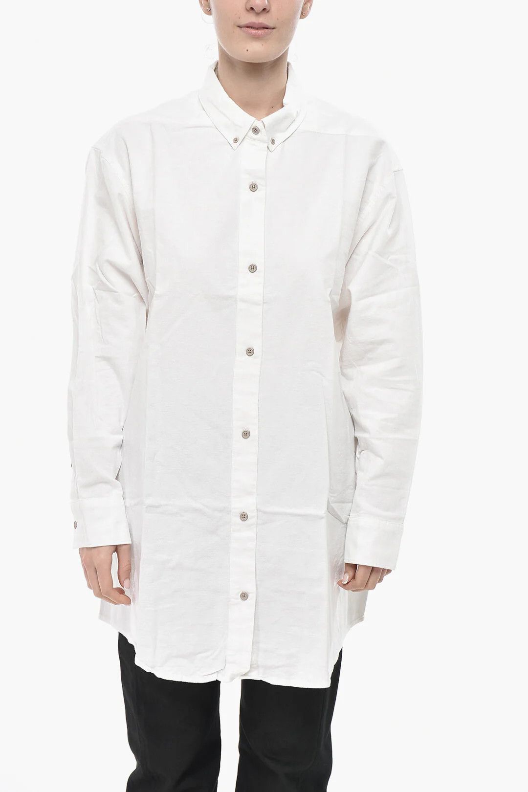 Fear of God og1mm0326 Cotton Button-Down Blouse in White Size L / US 10 / IT 46 - 1 Thumbnail