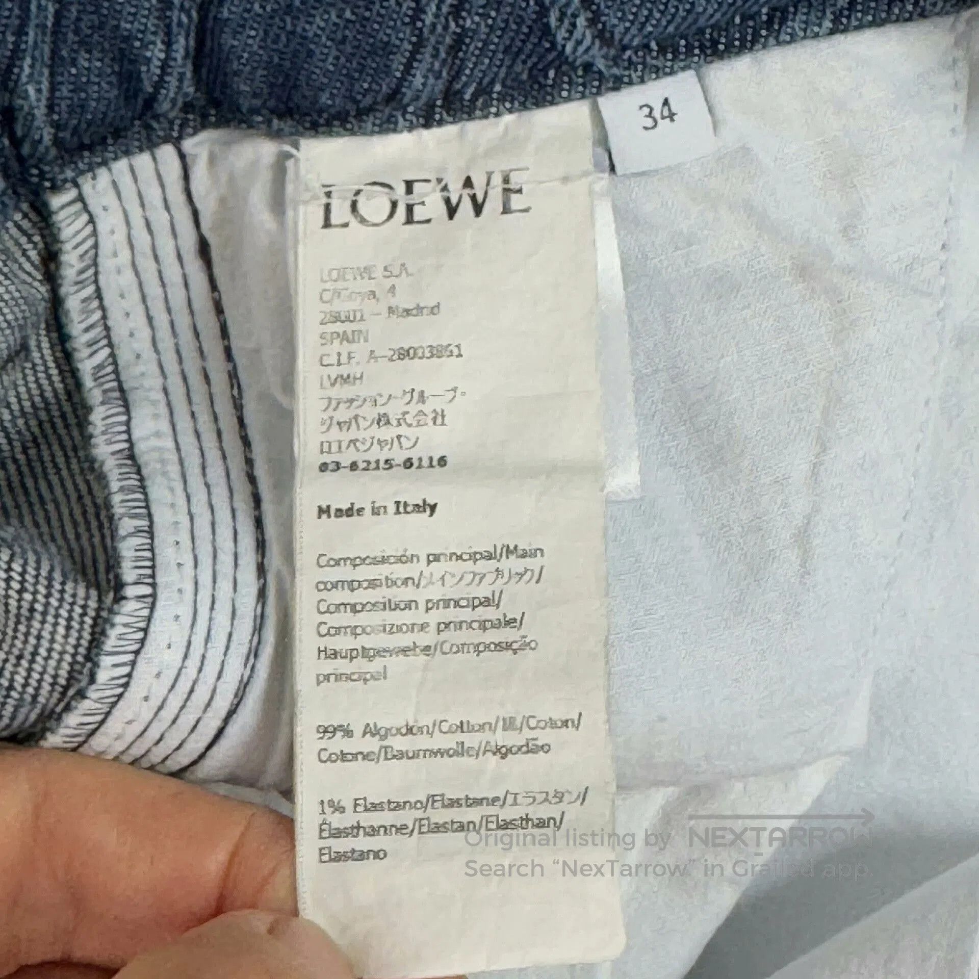 Loewe Loewe Embroidered Logo Denim Mini Skirt. Size 33" - 4 Thumbnail