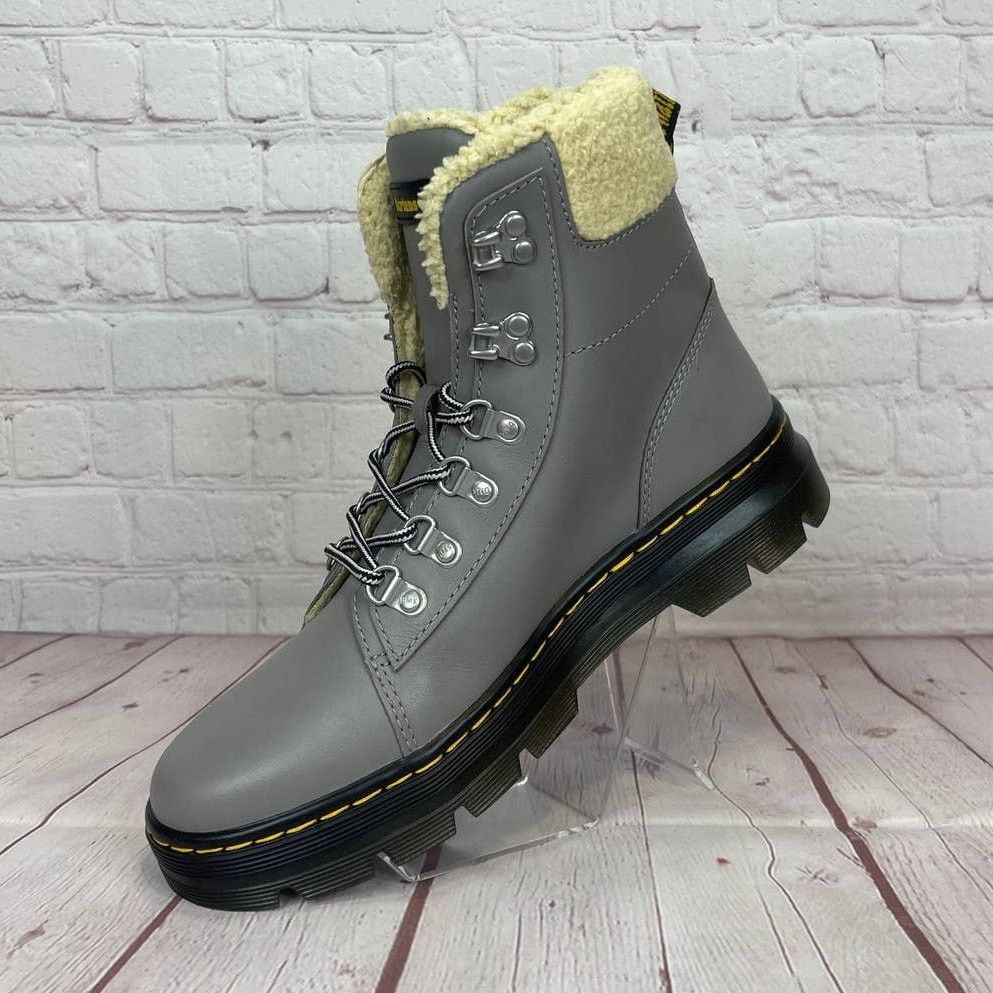 Dr. Martens Dr.Martens Combs With Faux Fur Lined Utility Grey Boots Size US 9 / IT 39 - 5 Thumbnail