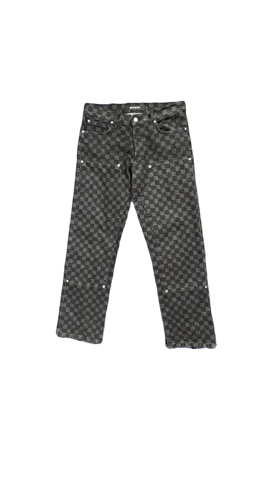 image of Misbhv Monogram Carpenter Jeans in Black, Men's (Size 31)