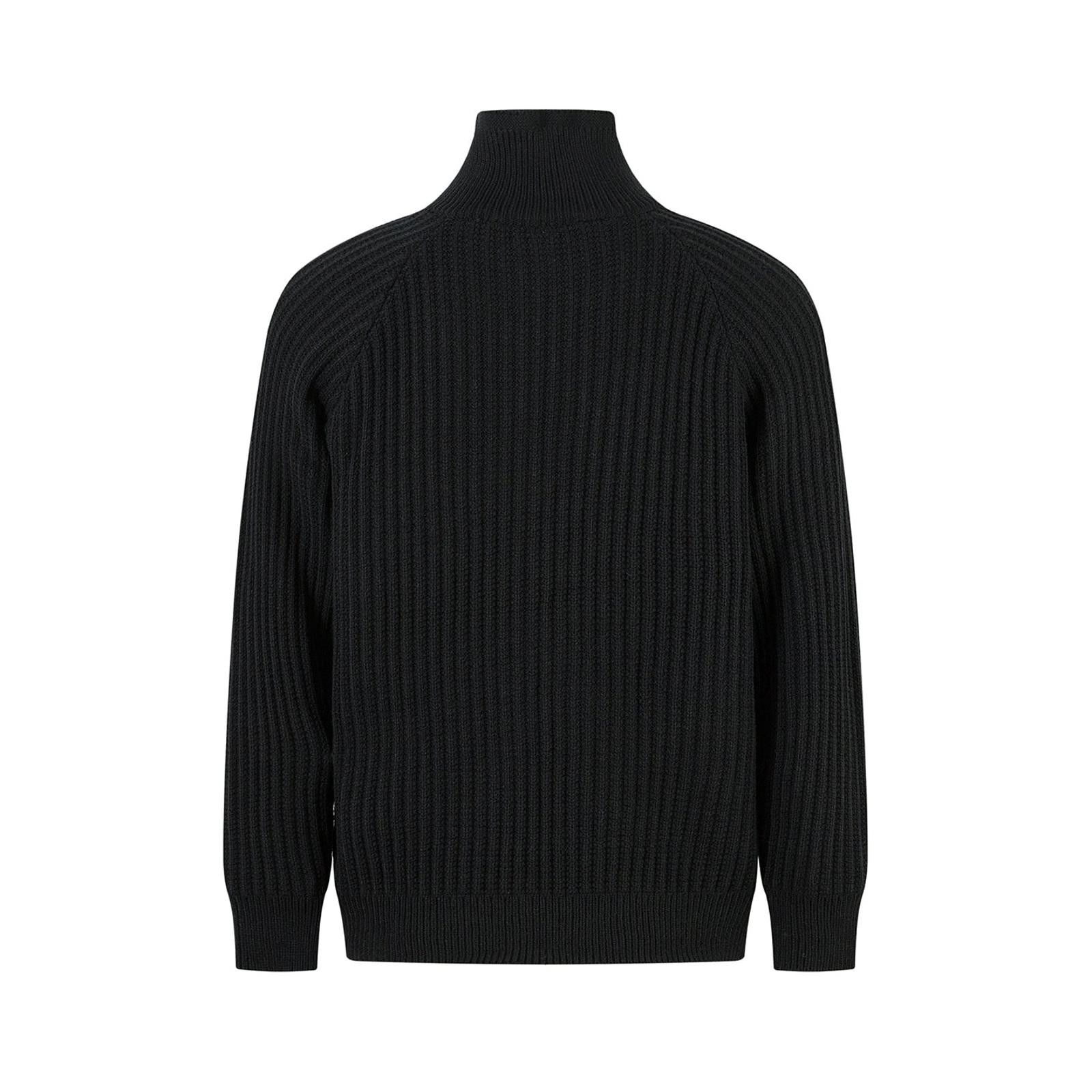 Vintage Double Turtle Neck Ribbed Knit Sweater Size US M / EU 48-50 / 2 - 2 Thumbnail