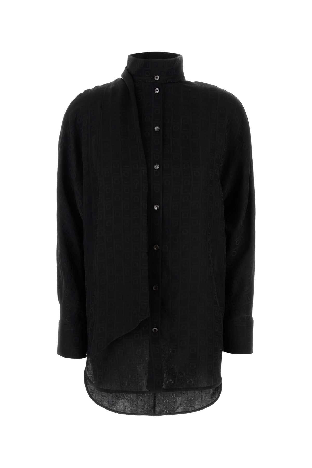 Salvatore Ferragamo Black Silk Shirt Size XS / US 0-2 / IT 36-38 - 1 Thumbnail