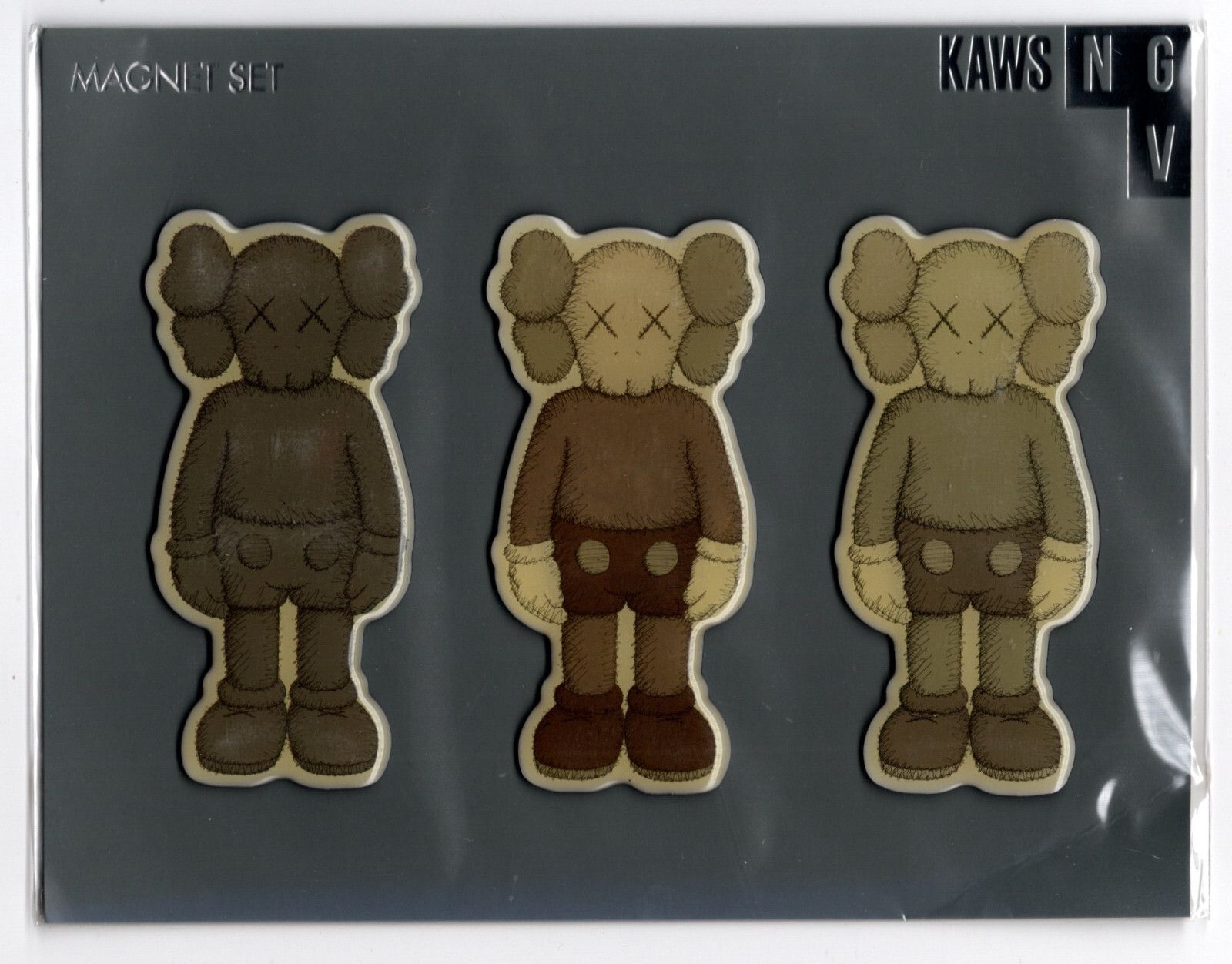 Kaws KAWS NGV - Companion Magnet Set - Black Gray Brown Size ONE SIZE - 1 Thumbnail