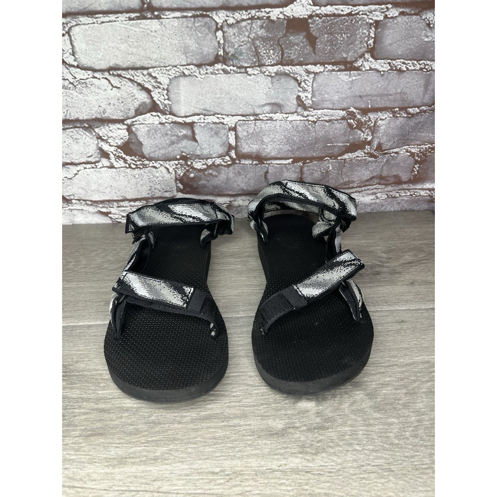 Teva Teva Original Universal Black Gray Back Strap Nylon Sandals Size US 9 / IT 39 - 14 Thumbnail