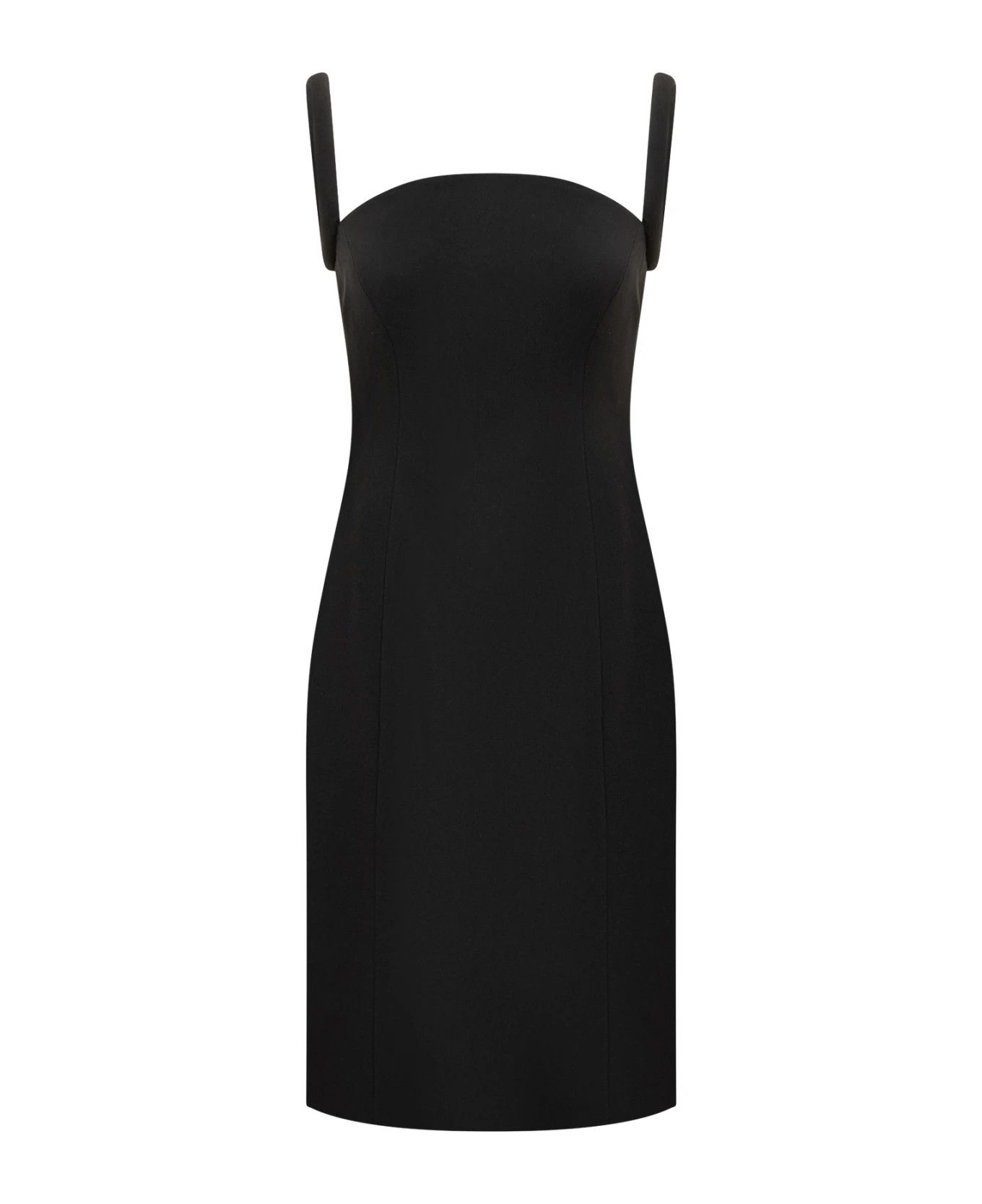 Versace o1y0226 Midi Dress in Black Size S / US 4 / IT 40 - 1 Thumbnail