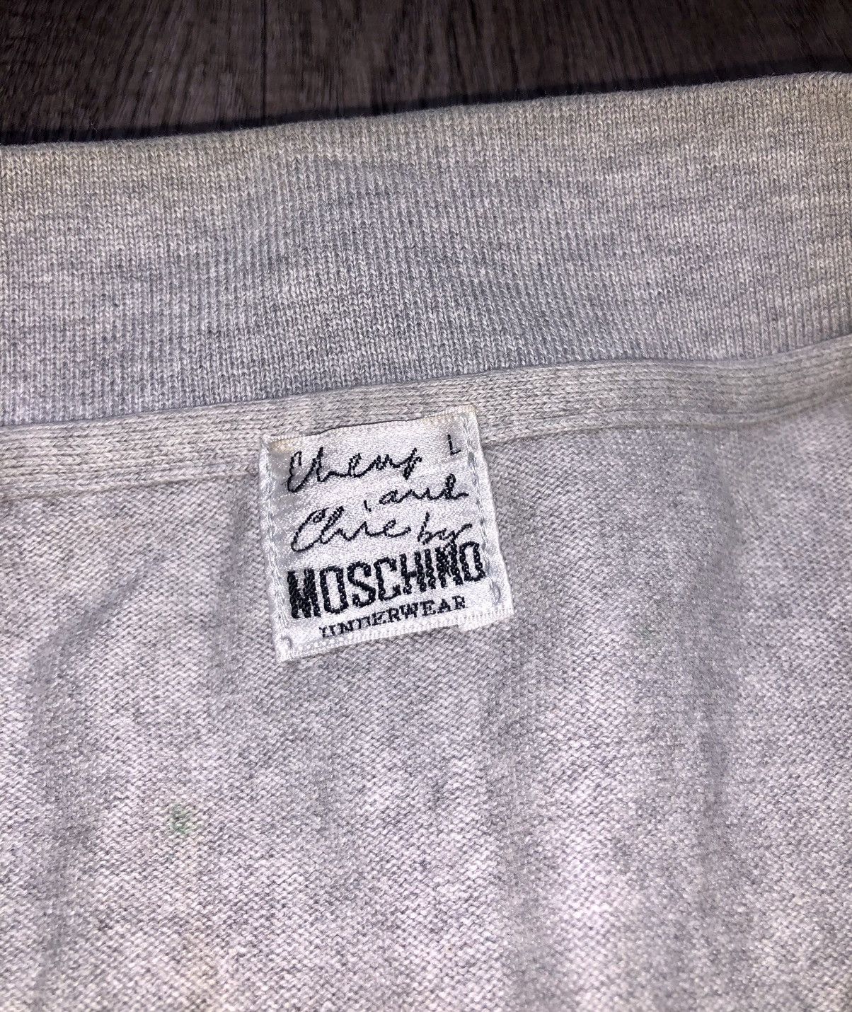 Designer × Moschino × Vintage Vintage Moschino Underwear Long Sleeve Polo Shirt Size US L / EU 52-54 / 3 - 19 Thumbnail