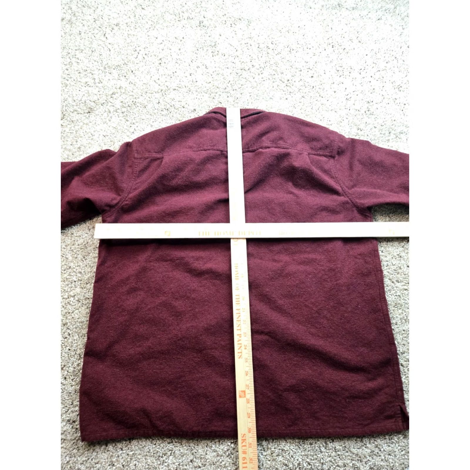 Vintage St Johns Bay Shirt Mens XL Burgundy Flannel Button-Up Long Sleeve Pocket Reg Size US XL / EU 56 / 4 - 7 Thumbnail