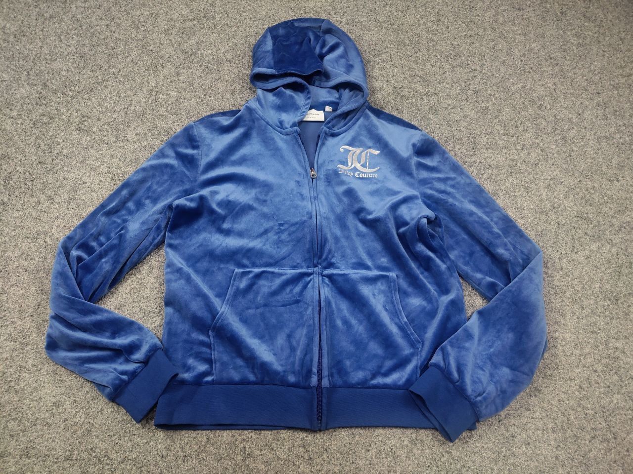 Juicy Couture Juicy Couture Blue Graphic velour zip Hoodie Vintage Y2k Size XL / US 12-14 / IT 48-50 - 2 Thumbnail