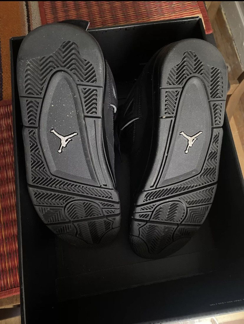 Jordan Brand × Nike Air Jordan Retro 4 Black/Black-LT Graphite ‘Black Cat’ Size US 7.5 / EU 40-41 - 2 Thumbnail