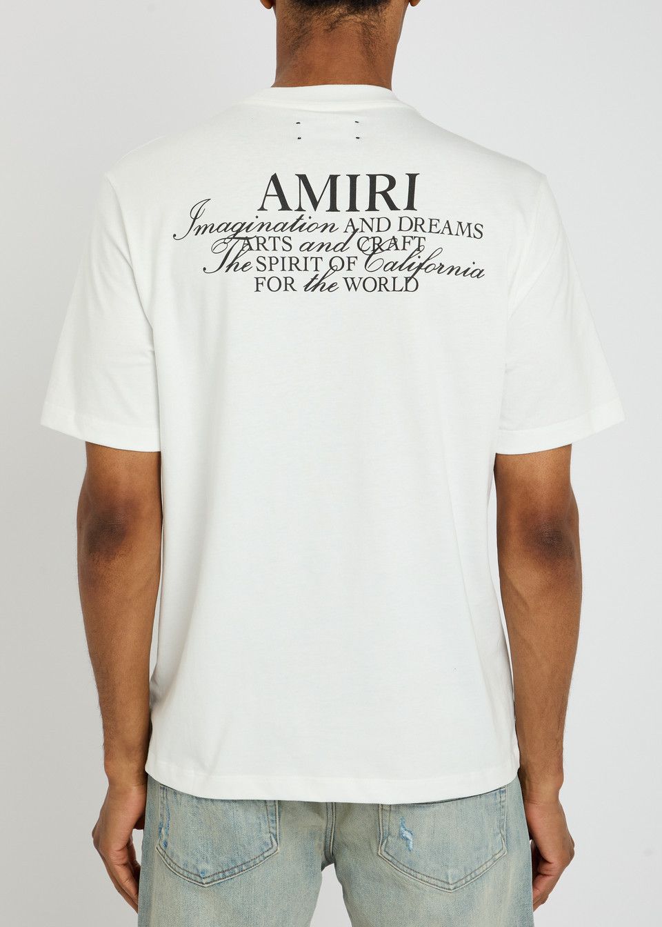 Amiri os11x0326 Spirit Logo T-Shirt in White Size US M / EU 48-50 / 2 - 3 Thumbnail
