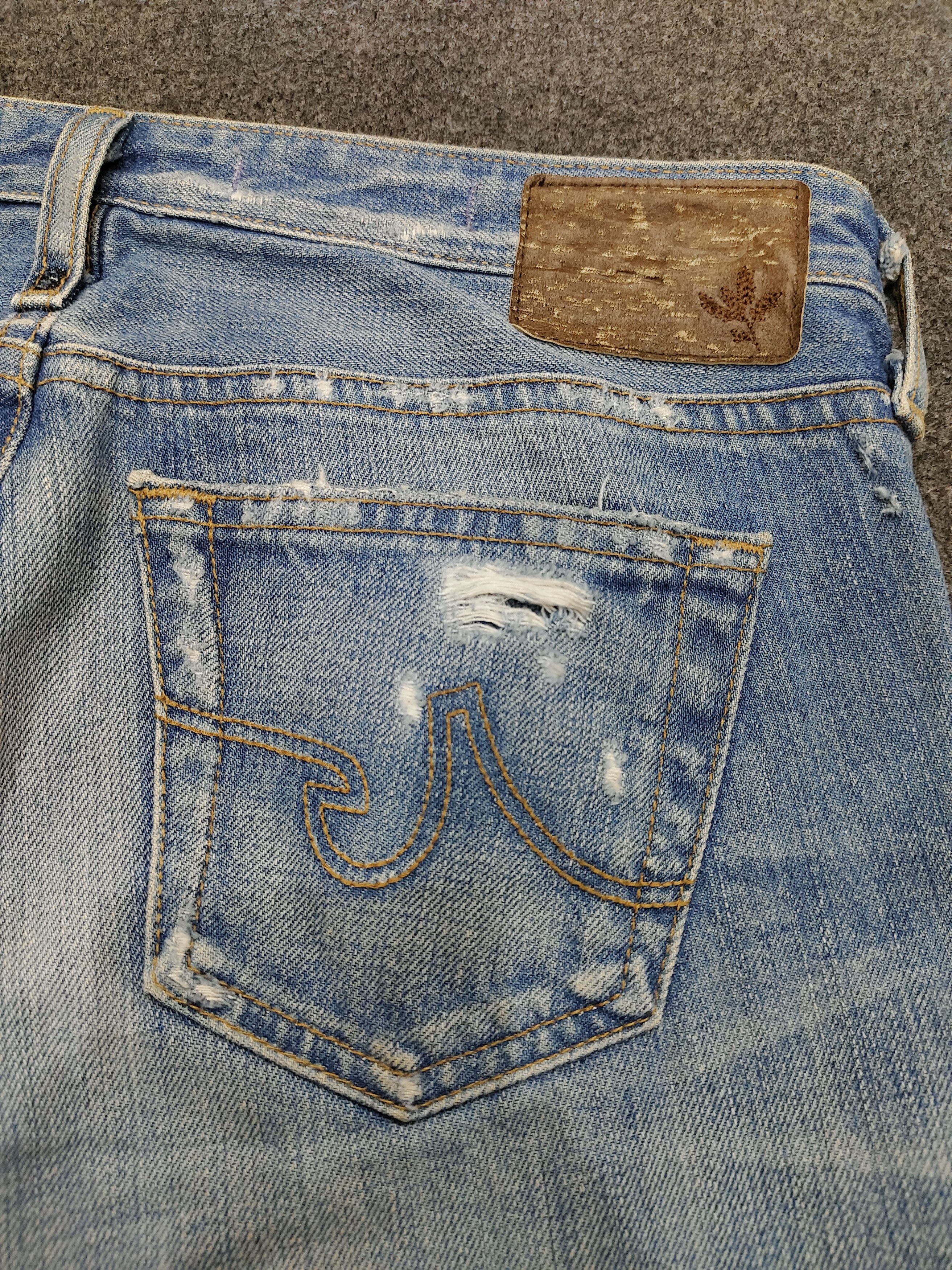AG Adriano Goldschmied 💥Adriano Goldschmied "The Kiss" Distressed Pacthwork Jeans Size 30" / US 8 / IT 44 - 6 Thumbnail