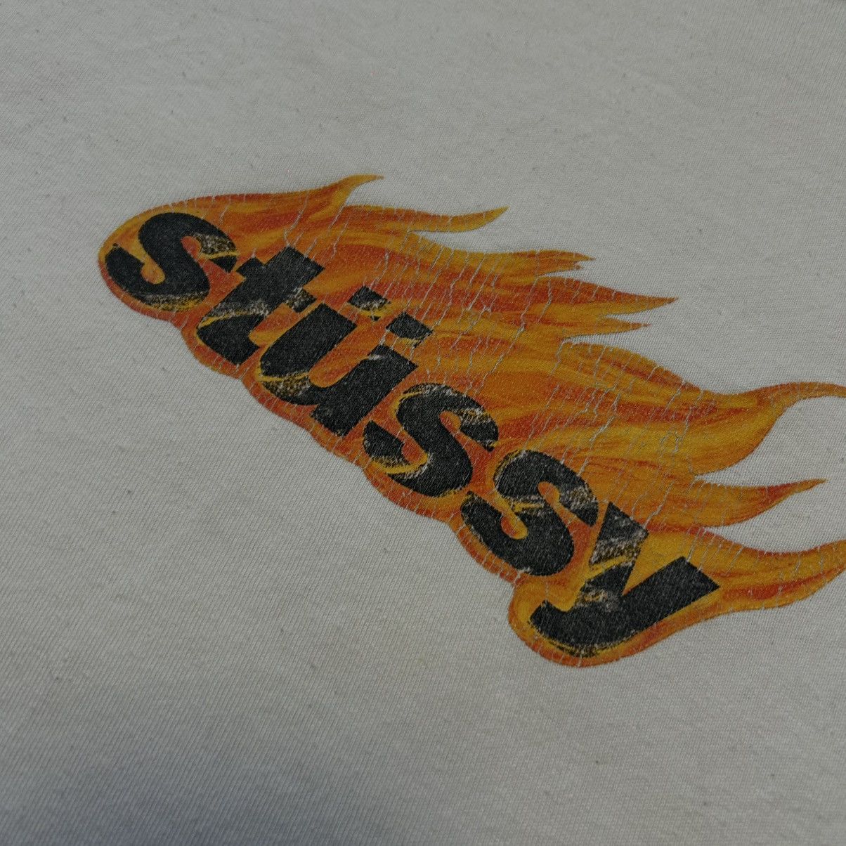 Stussy Luxury Stussy Big Fire Logo y2k opium streetwear tee size M Size US M / EU 48-50 / 2 - 3 Thumbnail