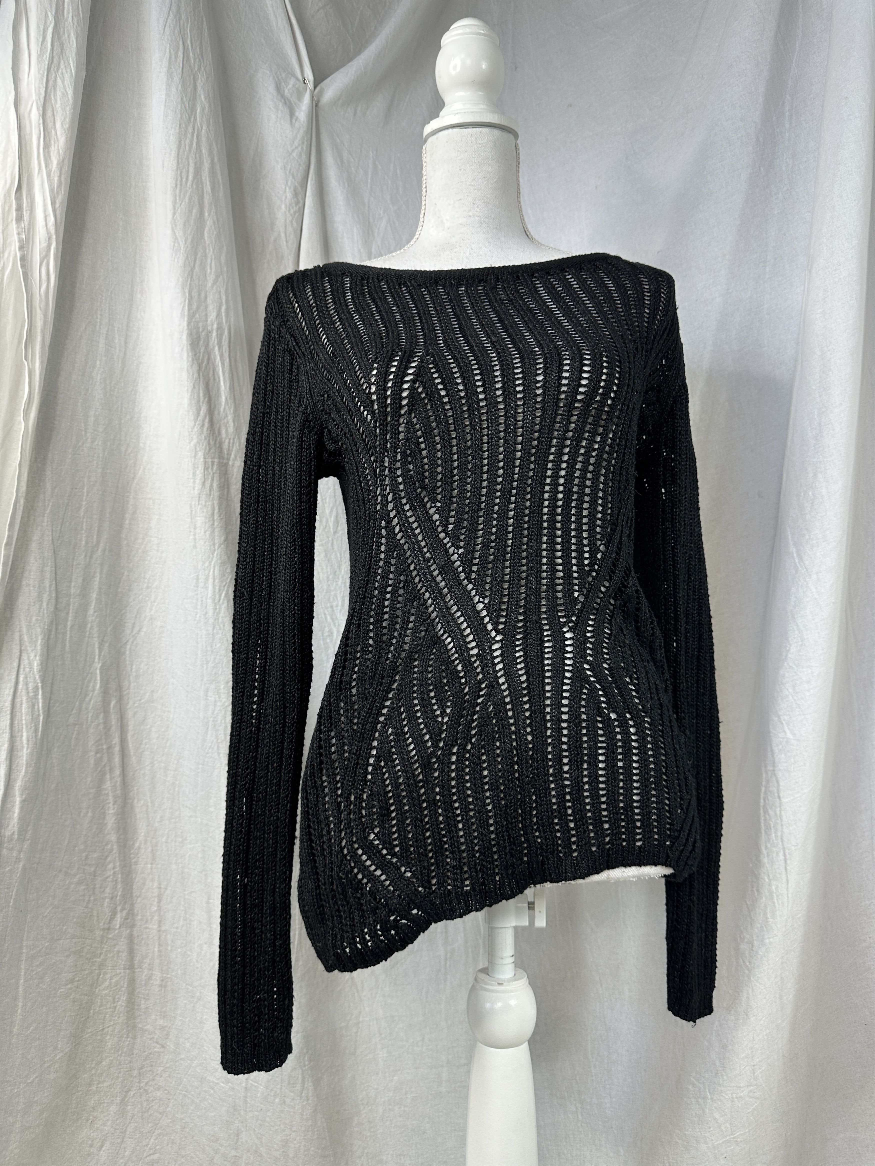 Vintage Vintage Avant Garde Opium Mesh Sweater 00s Size M / US 6-8 / IT 42-44 - 3 Thumbnail
