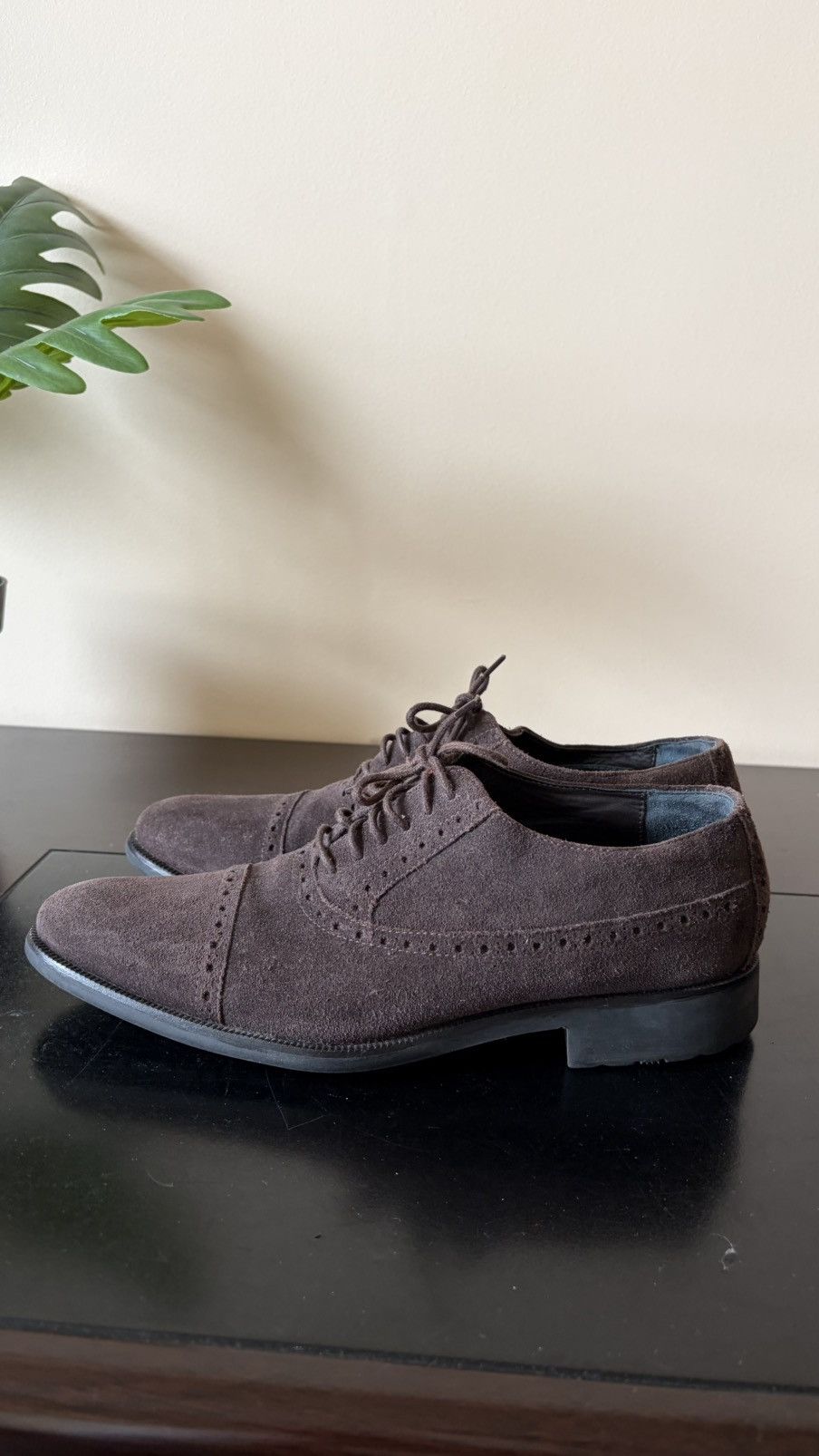 Cole Haan Cole Haan Nike Air Cap-Toe Oxford Shoes – Brown/ Size 8 Size US 8 / EU 41 - 4 Thumbnail