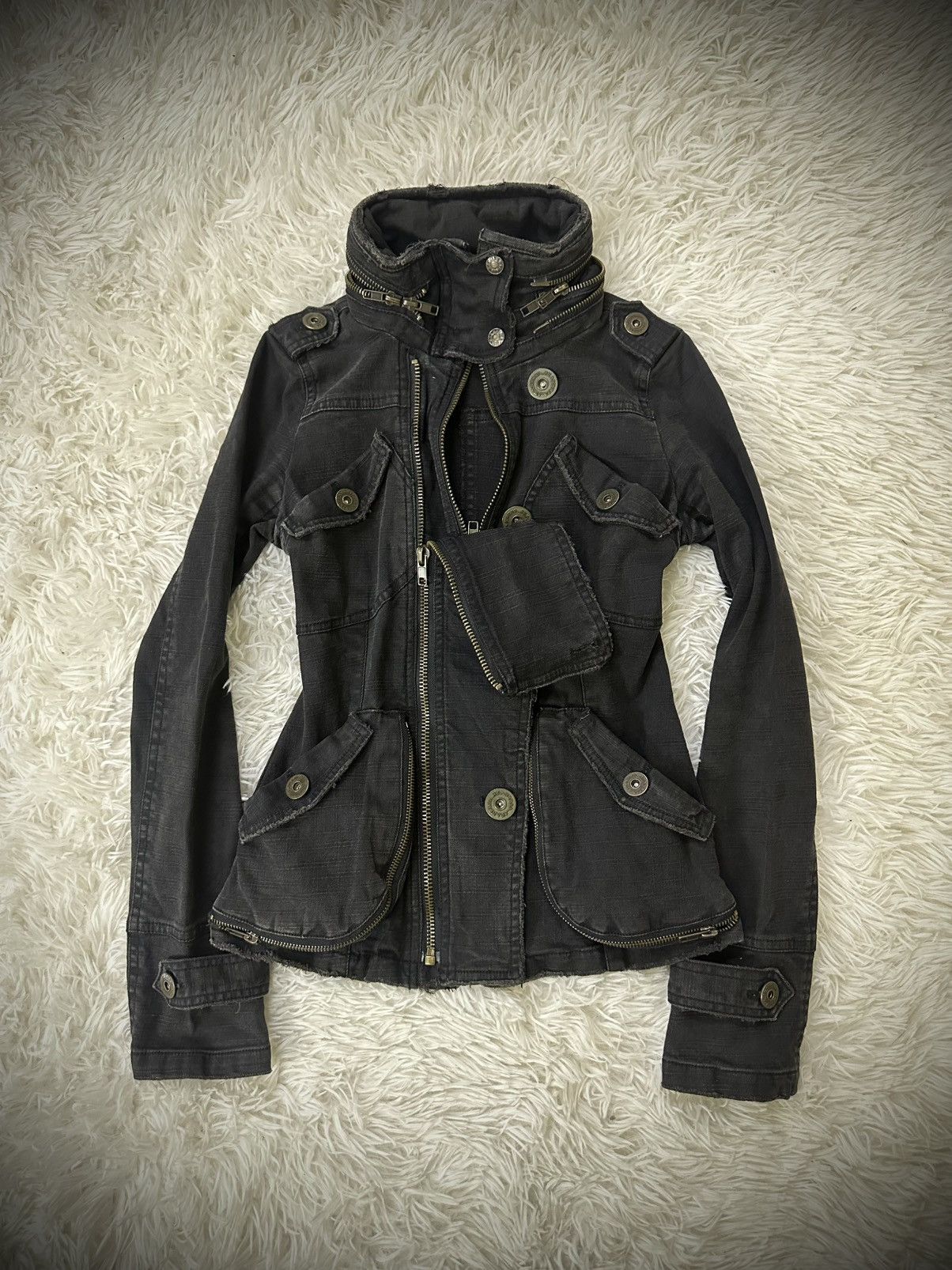 rare 2000s D.I.A military gimmick punk y2k jacket
