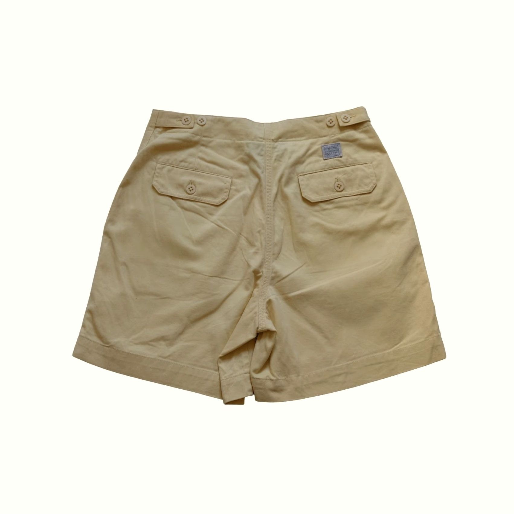 Polo Ralph Lauren VINTAGE Polo Ralph Lauren CHINO Shorts 90s Y2K Yellow 6" 100% Cotton SZ 4 Mens Regular Mid Rise 28" Waist Inseam 6" Slas h Pockets Easy Care Size US S / EU 44-46 / 1 - 3 Thumbnail