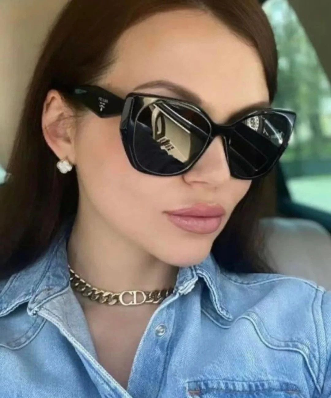 Prada Prada Women Sunglasses Cat Eye PR19ZSF 1AB5S0 NEW AUTHENTIC Size ONE SIZE - 10 Thumbnail